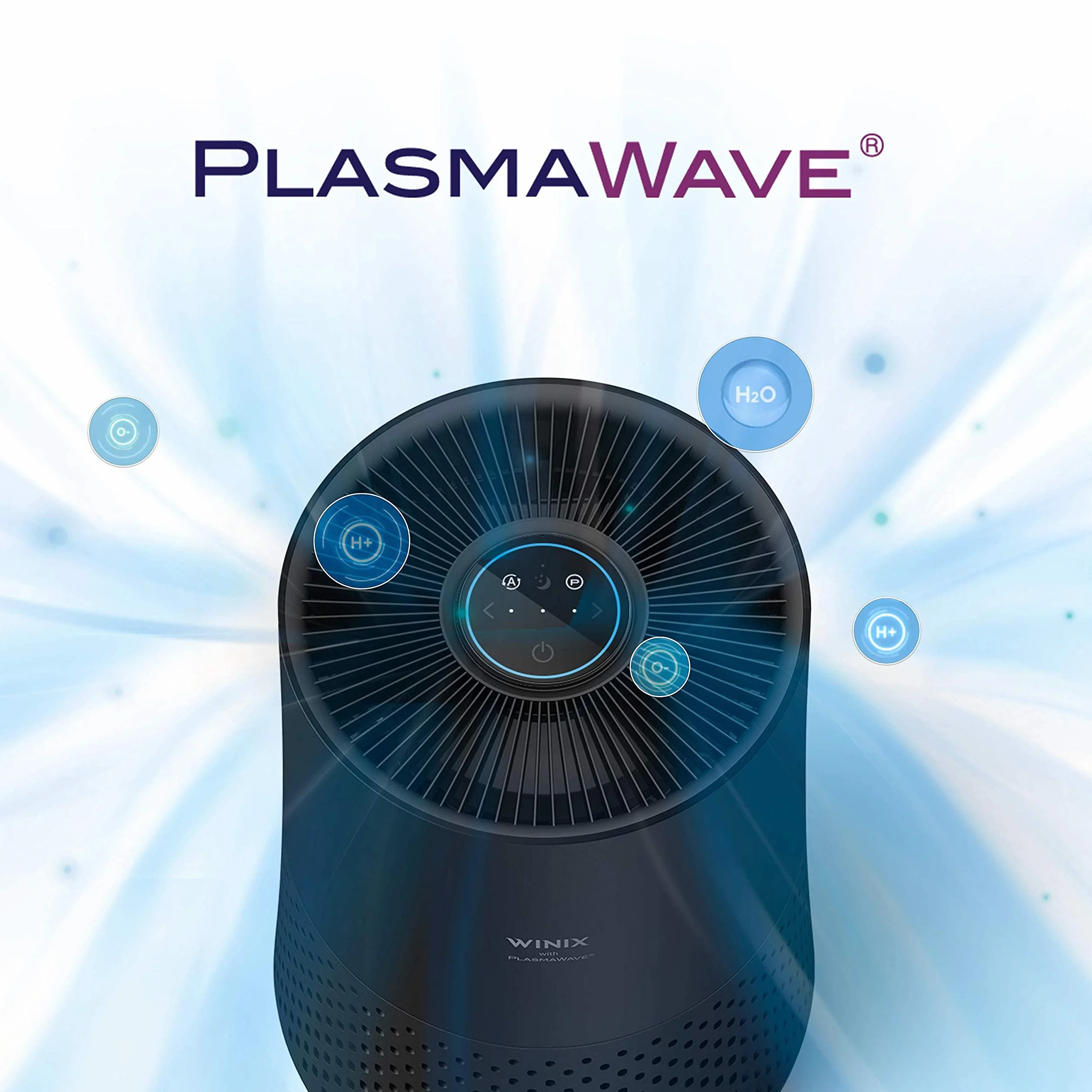 WINIX A330 oczyszczacz powietrza, filtr True HEPA, CADR 228 m³/h (do 45 m²), dla alergików, technologia plazmowa Wave, redukuje 99,97% alergii, pyłków i złych zapachów, do sypialni i salonów