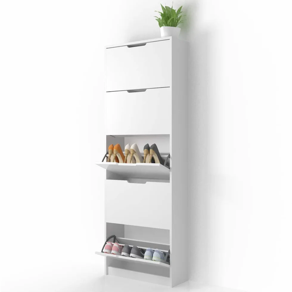 Vicco Wózek na buty Luca Biały 22 x 169 cm 5 przedziałów