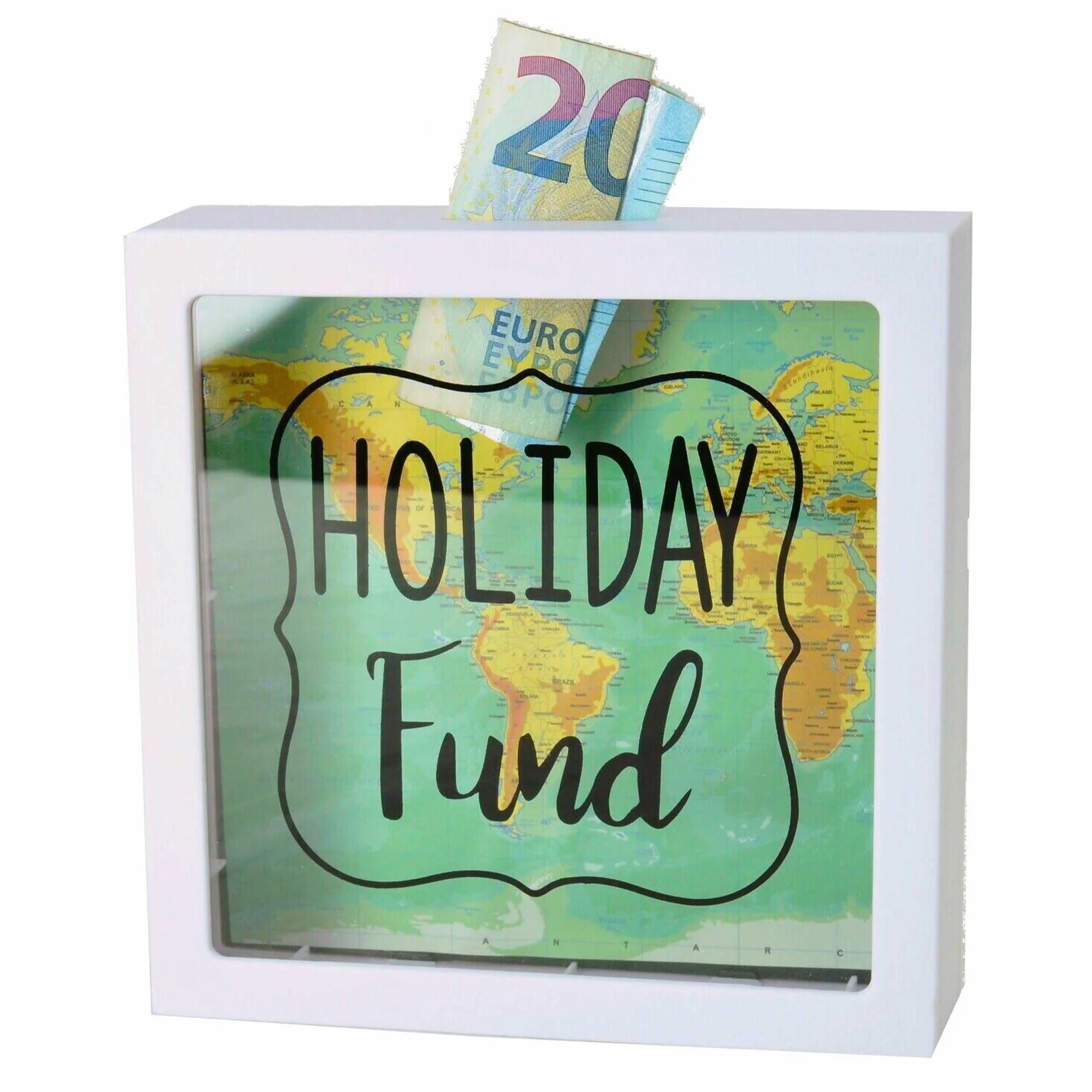 Skarbonka Holiday Fund biała 15 cm