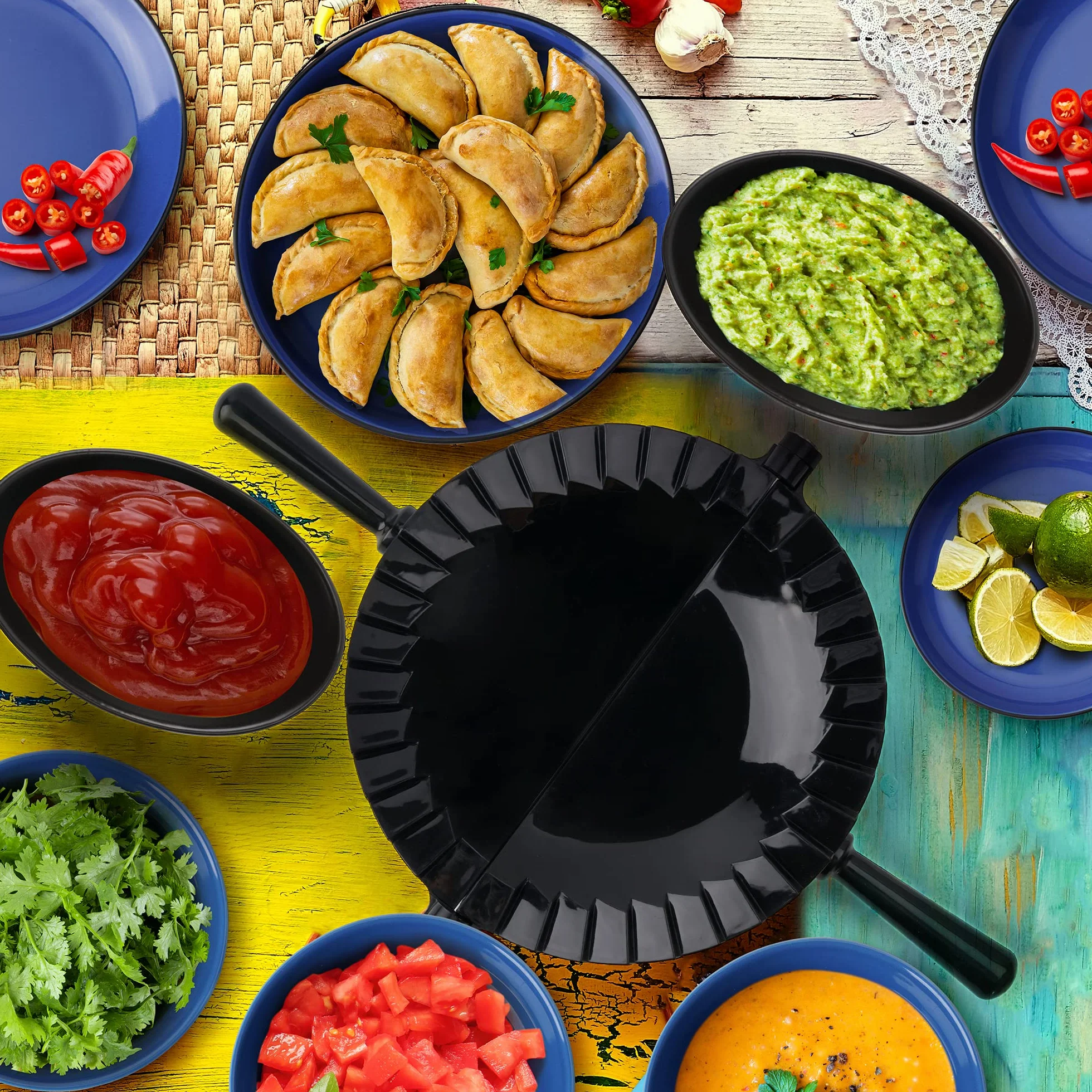 Tortillada 7-częściowy zestaw foremek do ciastek z książką kucharską