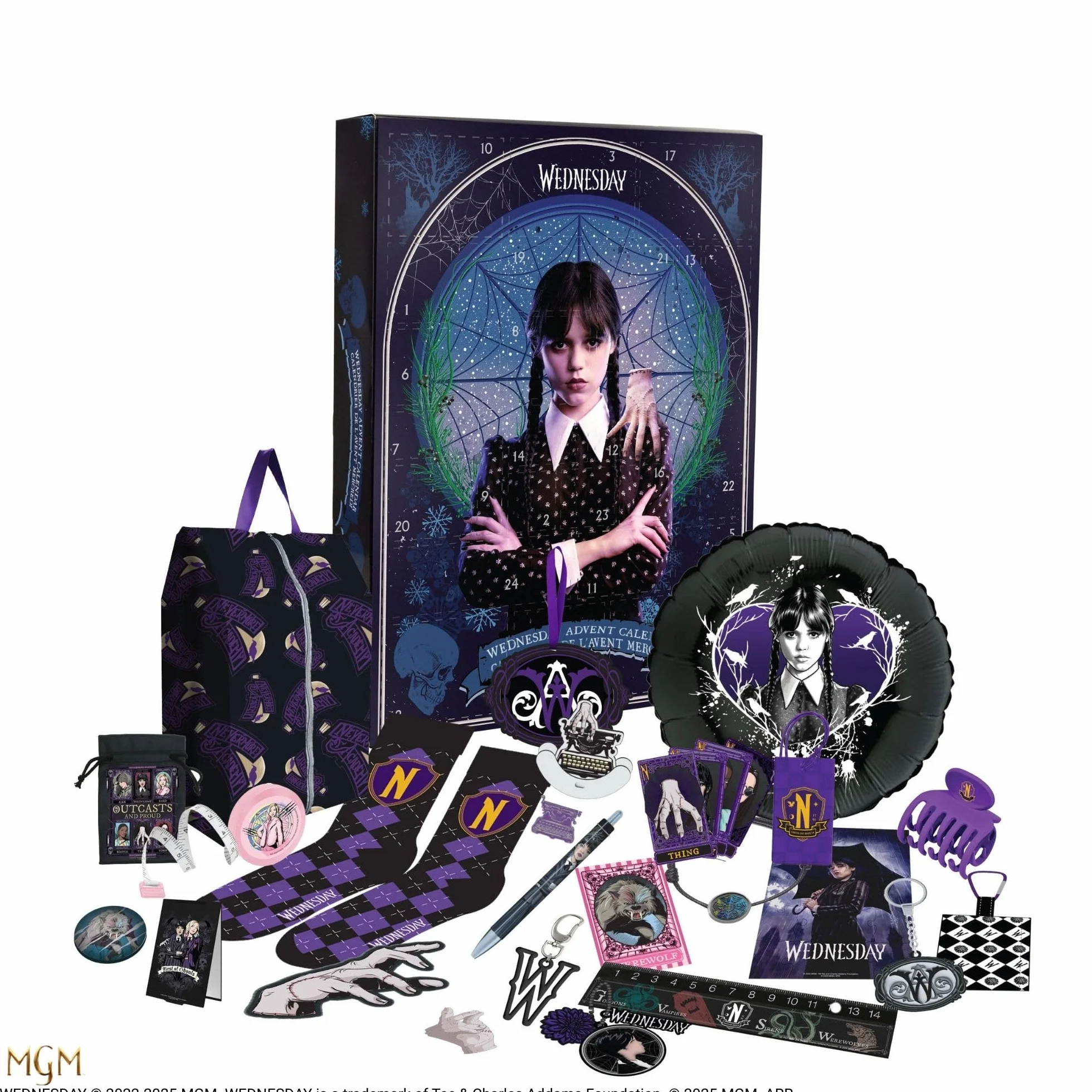 CINEREPLICAS Kalendarz adwentowy Wednesday Addams, 2025, oficjalna licencja