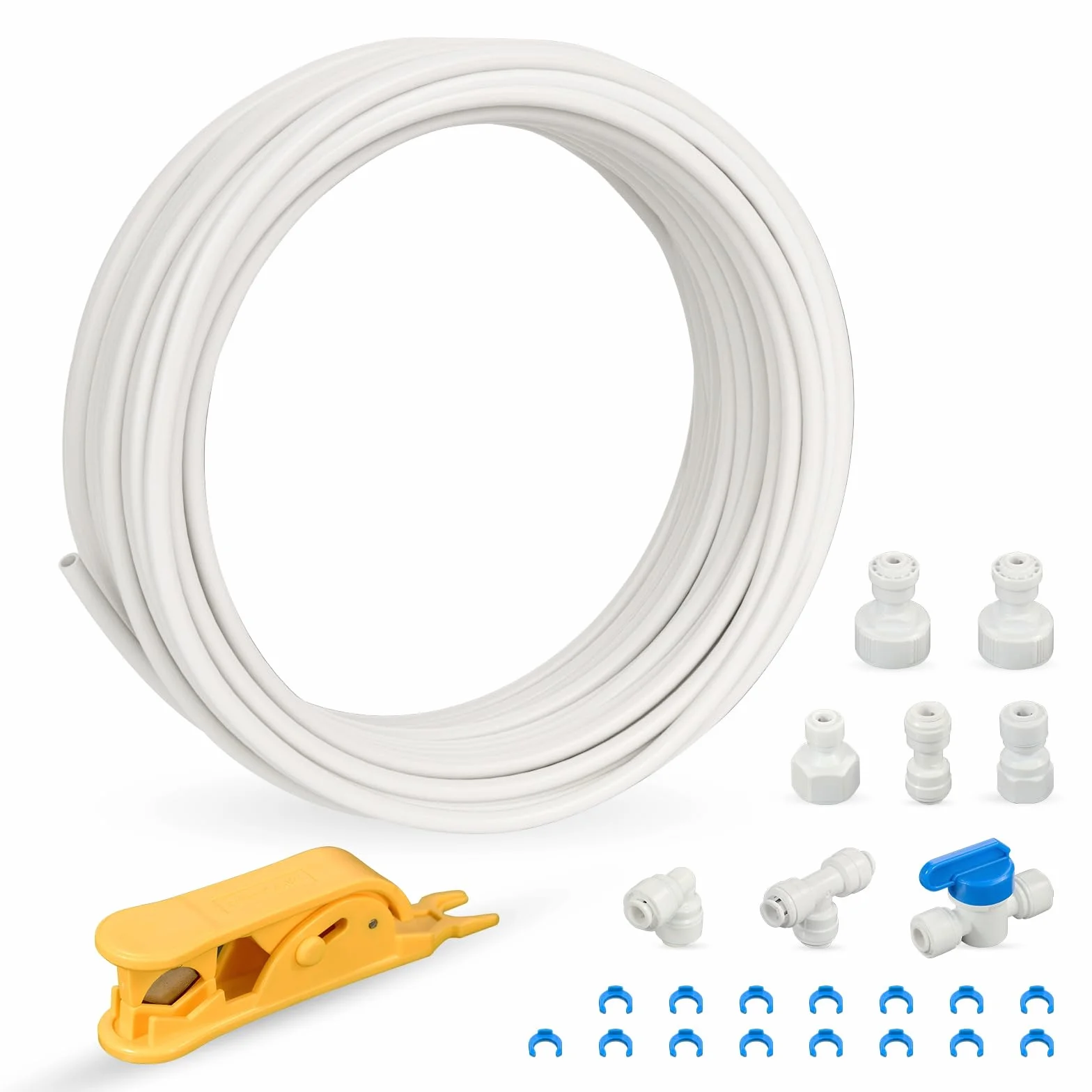 iSpring ICEK-E 15M 1/4" złącza wody do lodówki i zestaw instalacyjny do podłączenia filtra oczyszczania wody