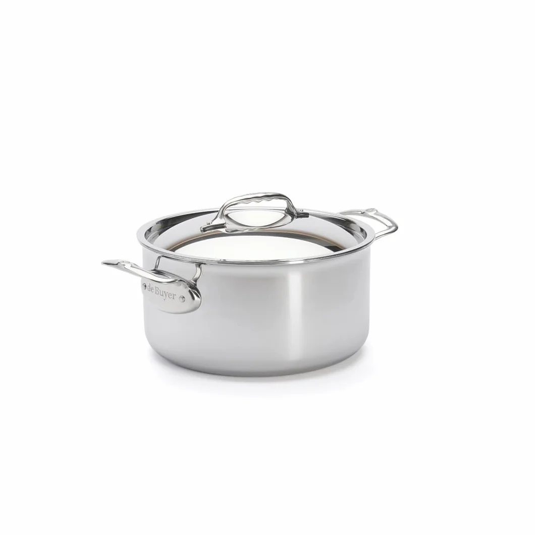 De Buyer AFFINITY garnek ze stali nierdzewnej 24 cm z pokrywką