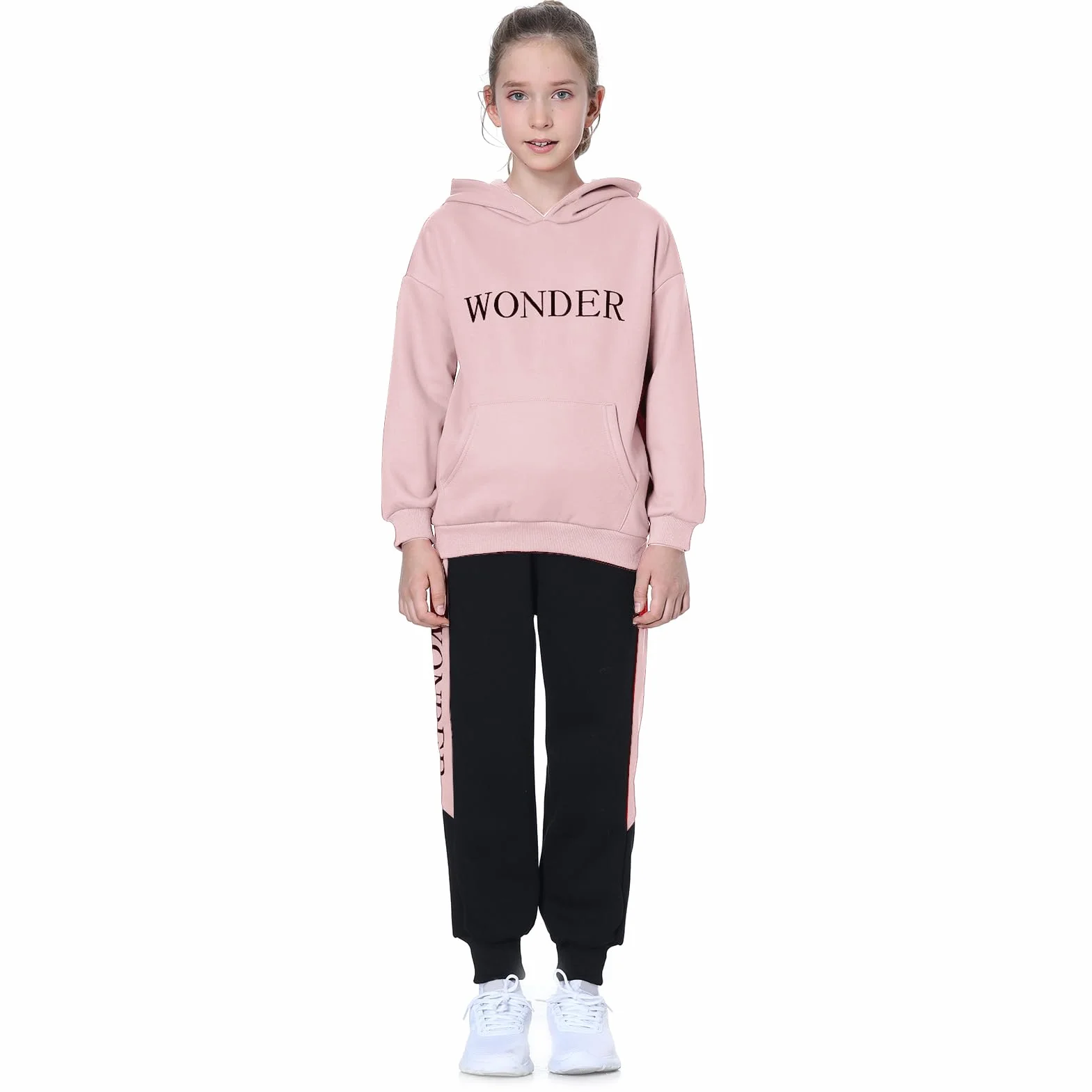 Bluza z kapturem Amur Leopard Costume Jogging Dziecięcy dres Dziewczęcy Zestaw Sportowy 2 szt. + Spodnie do joggingu na wiosnę jesień
