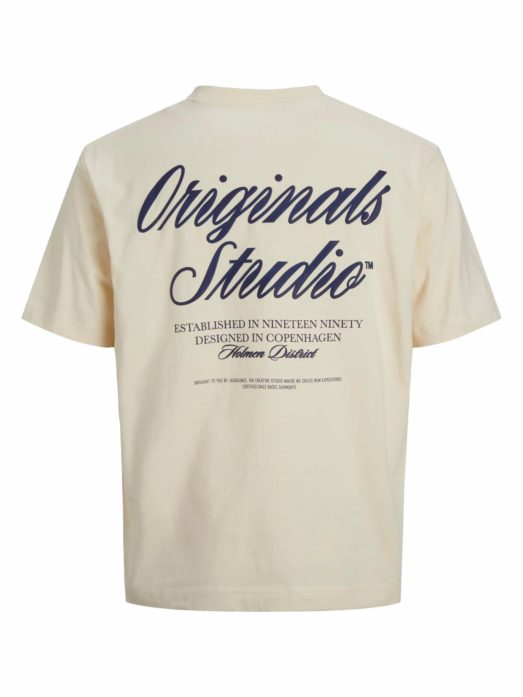 JACK & JONES Junior Jornorrebro Typo Tee Ss Crew Neck Sn Jnr, Antique White, 152
