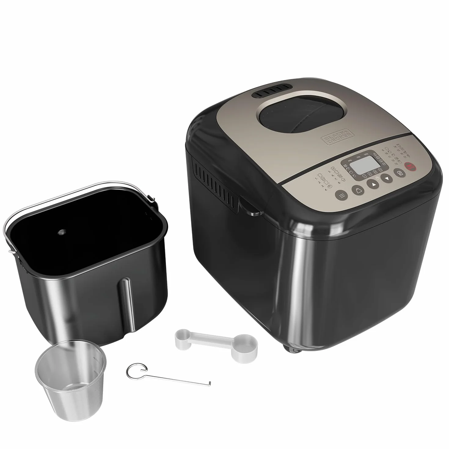 Black+Decker BXBM600E wypiekacz do chleba 600 W 500 g 750 g 1 kg 17 programów programowalny 15 godzin zdejmowane wiadro