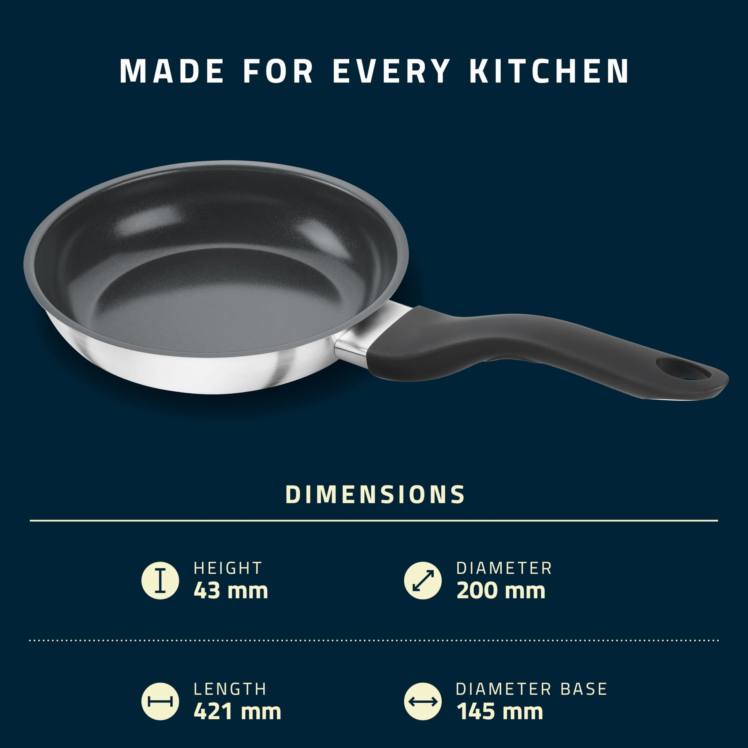 HENCKELS by ZWILLING Stream patelnia 20 cm z powłoką ceramiczną do indukcji