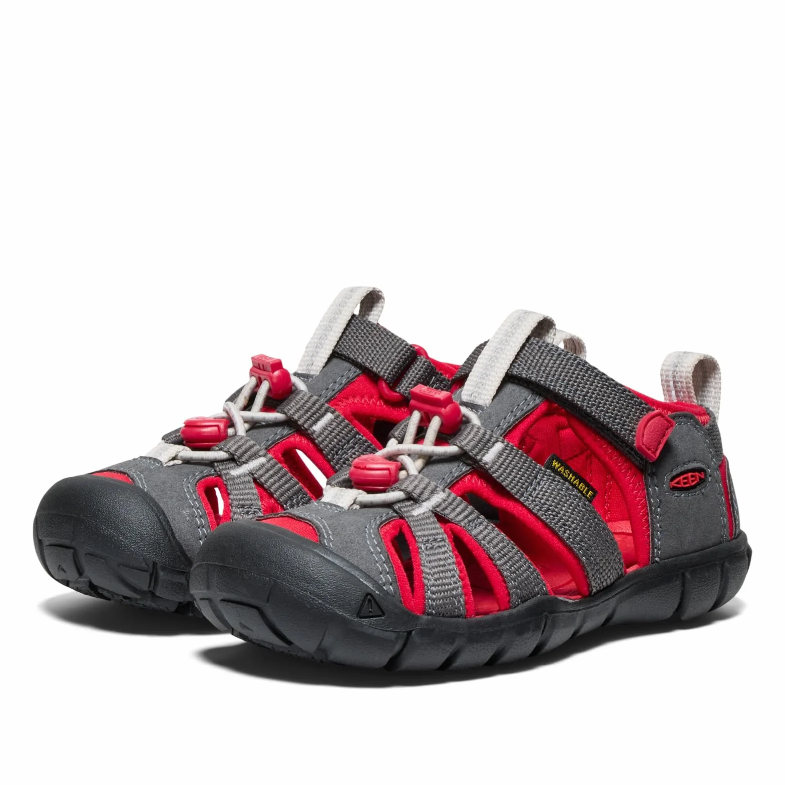KEEN Seacamp 2 CNX sandały unisex dla dzieci i młodzieży, Szary magnes czerwony dywan, 30 EU