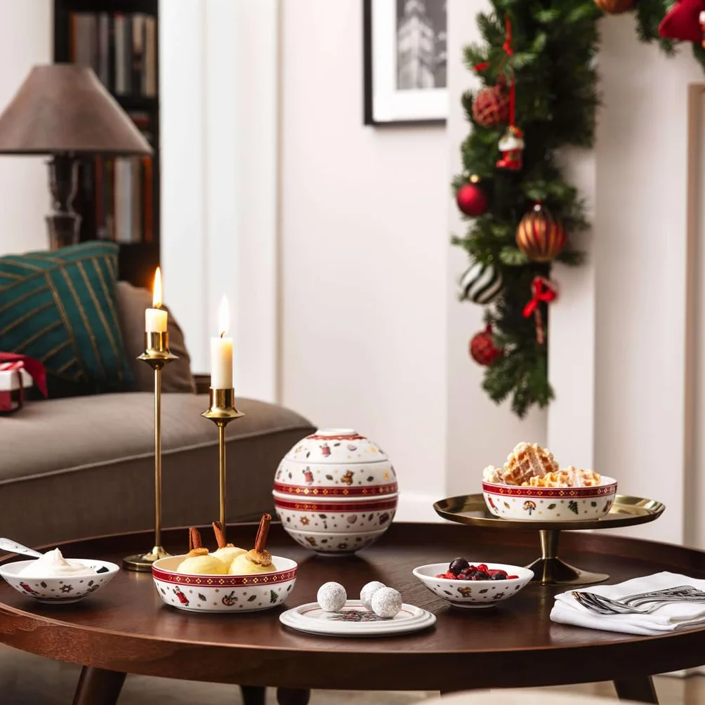 Villeroy & Boch – Toy's Delight La petite Boule, komplet naczyń porcelanowych, naczynia świąteczne, zestaw misek, można myć w zmywarce, można używać w kuchence mikrofalowej, wielokolorowy