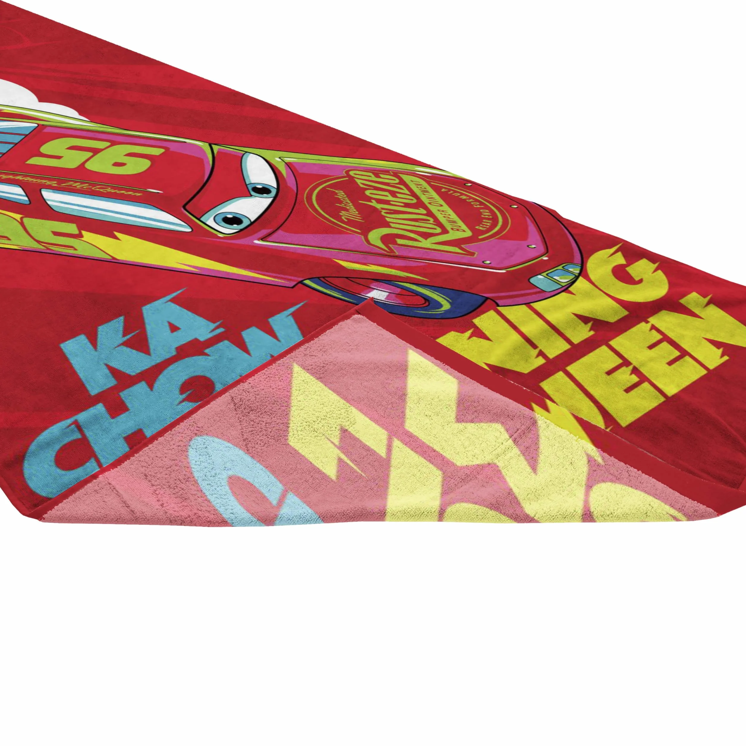 Jay Franco Disney Cars Ręcznik Plażowy Bawełniany 71 x 147 cm Czerwony