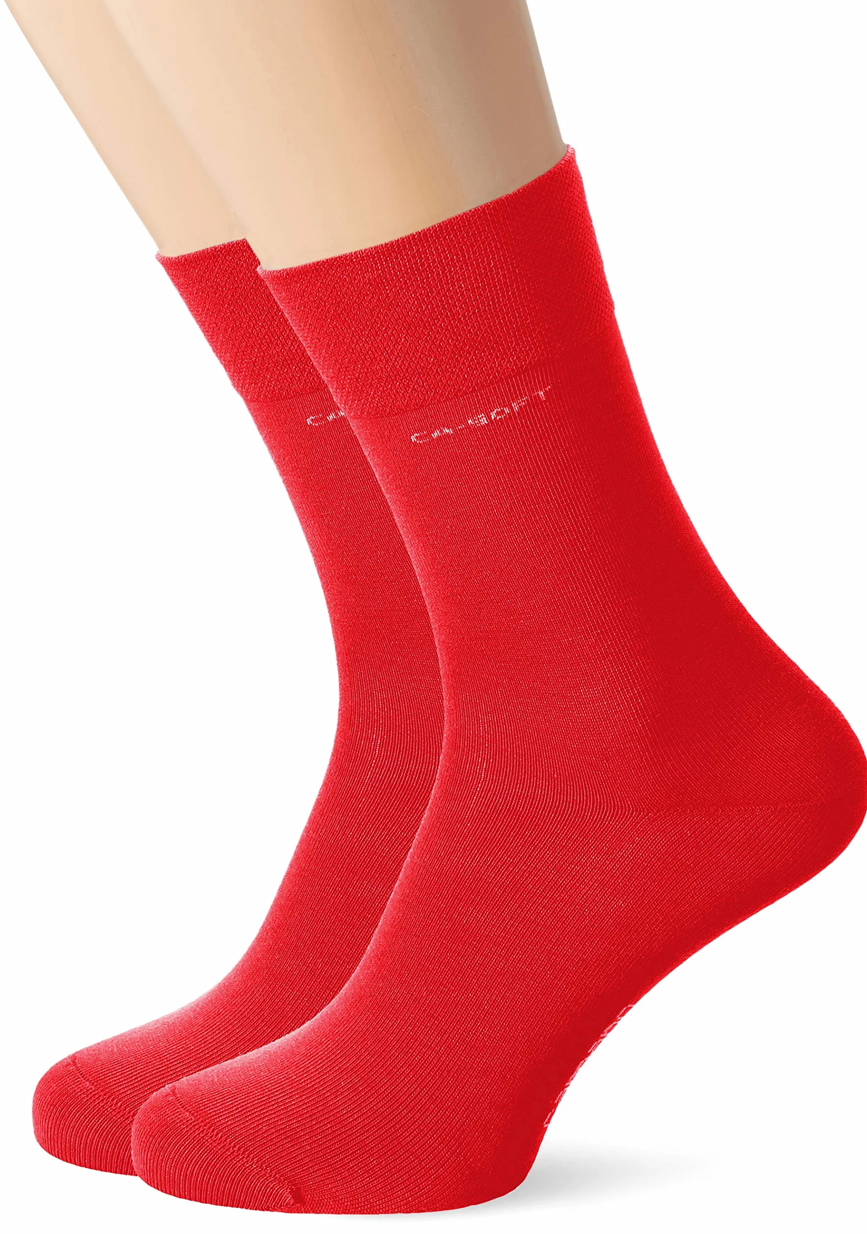 Camano Skarpety męskie (zestaw 2 sztuk), Czerwony (True Red 0041), 43/46 EU