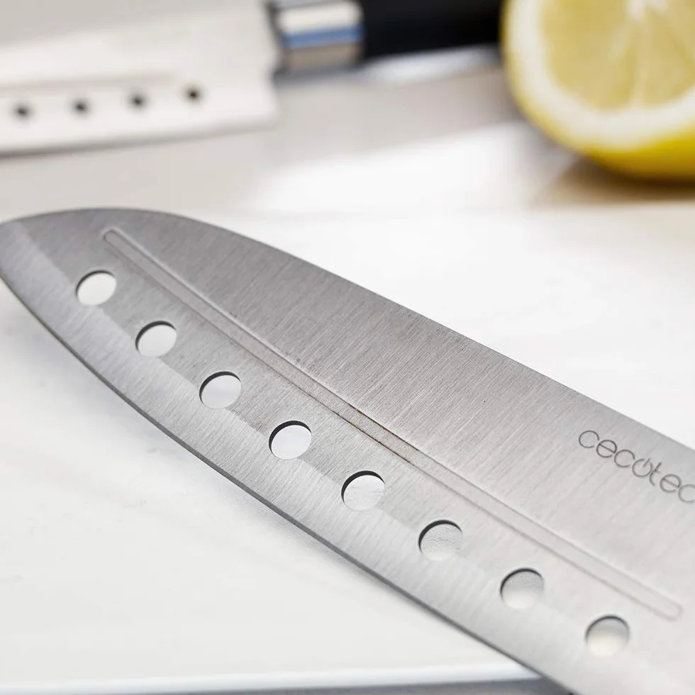 Cecotec Profesjonalny zestaw noży Santoku o szerokości 2 mm, profesjonalny zestaw noży Santoku