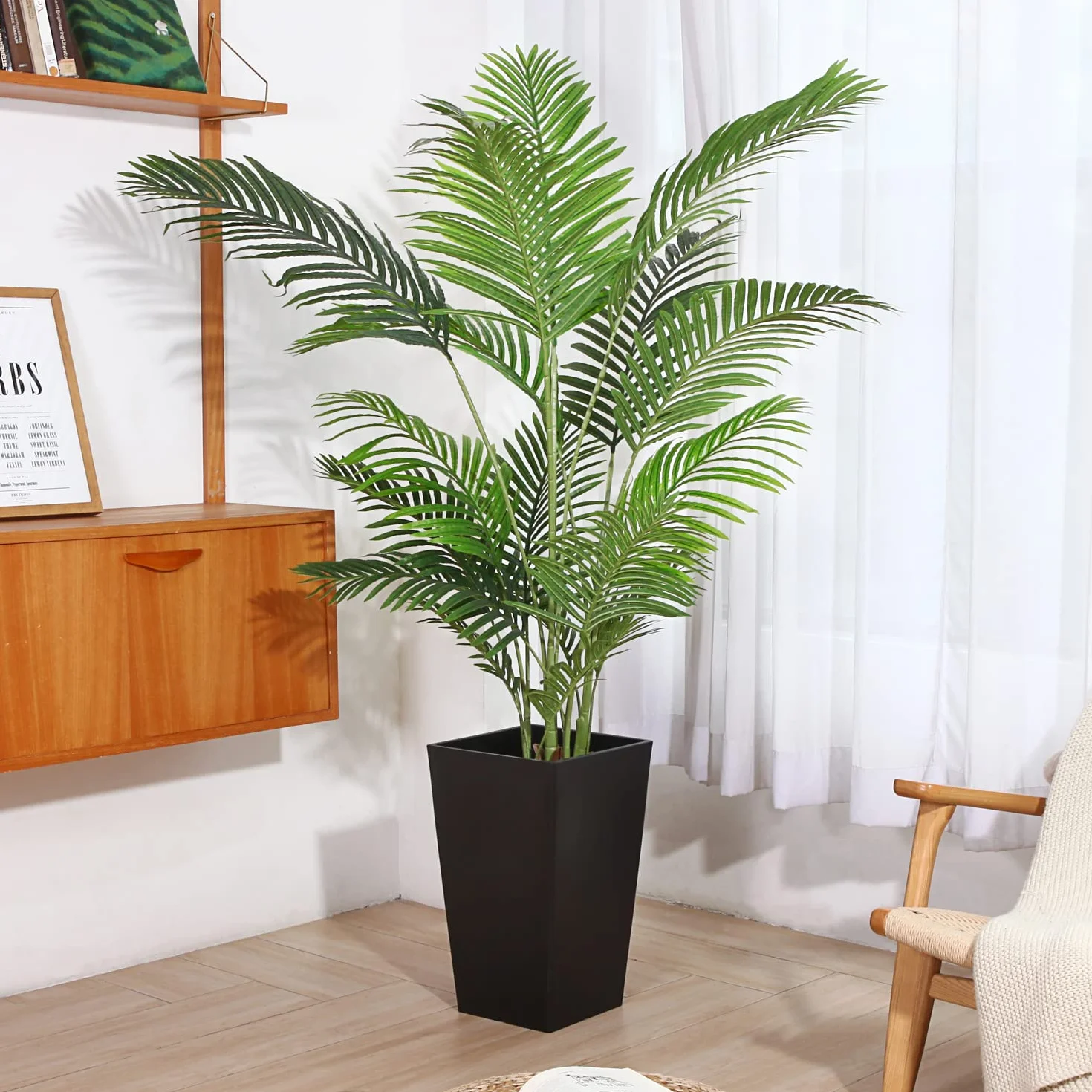 Sztuczna palma Areca 160 cm 17 pni Feaux Dypsis Lutescens do wnętrz i na zewnątrz