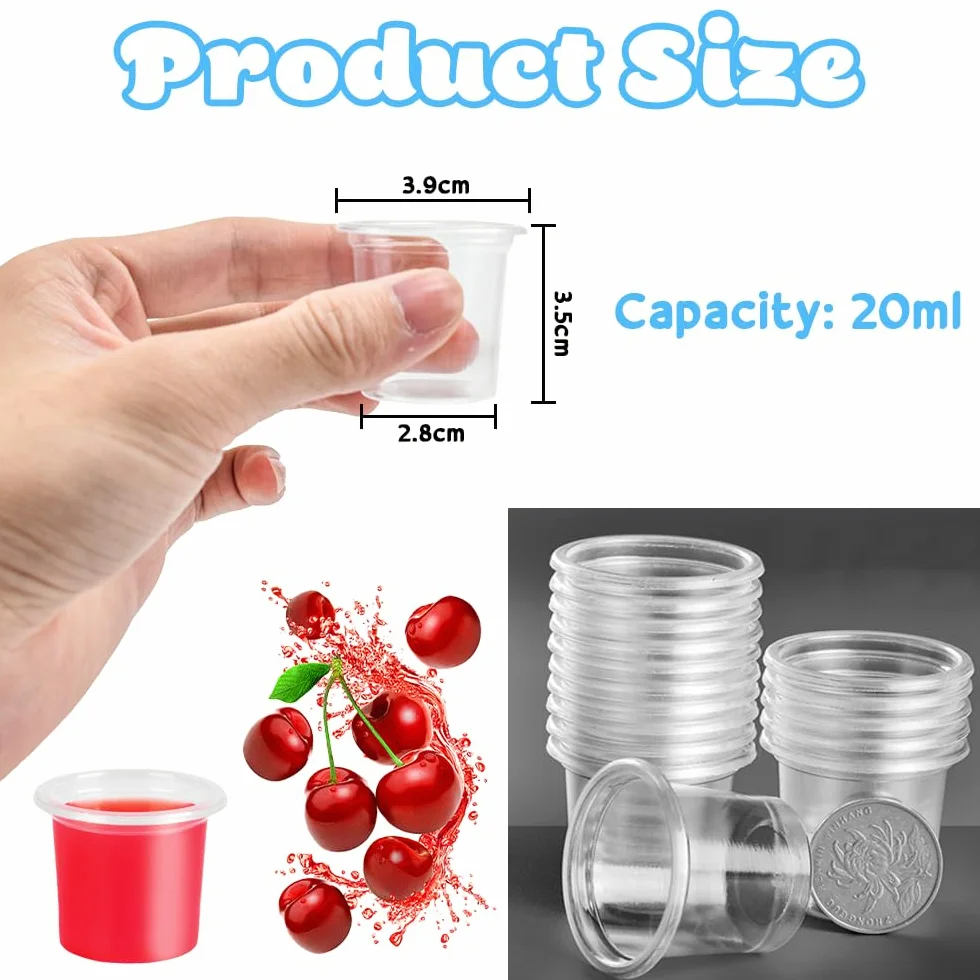 Kieliszki Plastikowe 2cl 20ml Shoty 300 sztuk