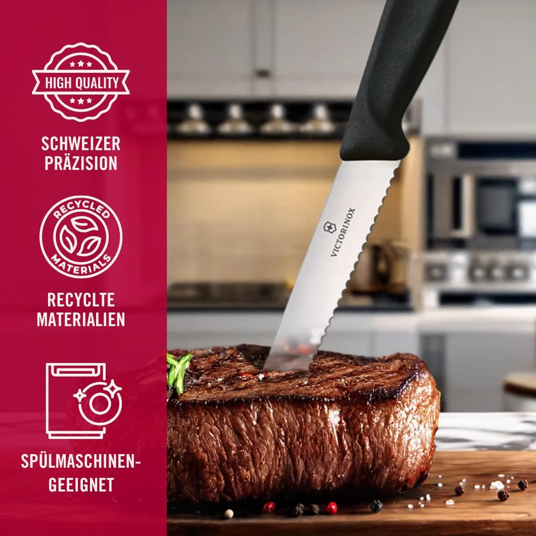 Victorinox Swiss Classic 6-częściowy zestaw noży do steków czarny 24 cm