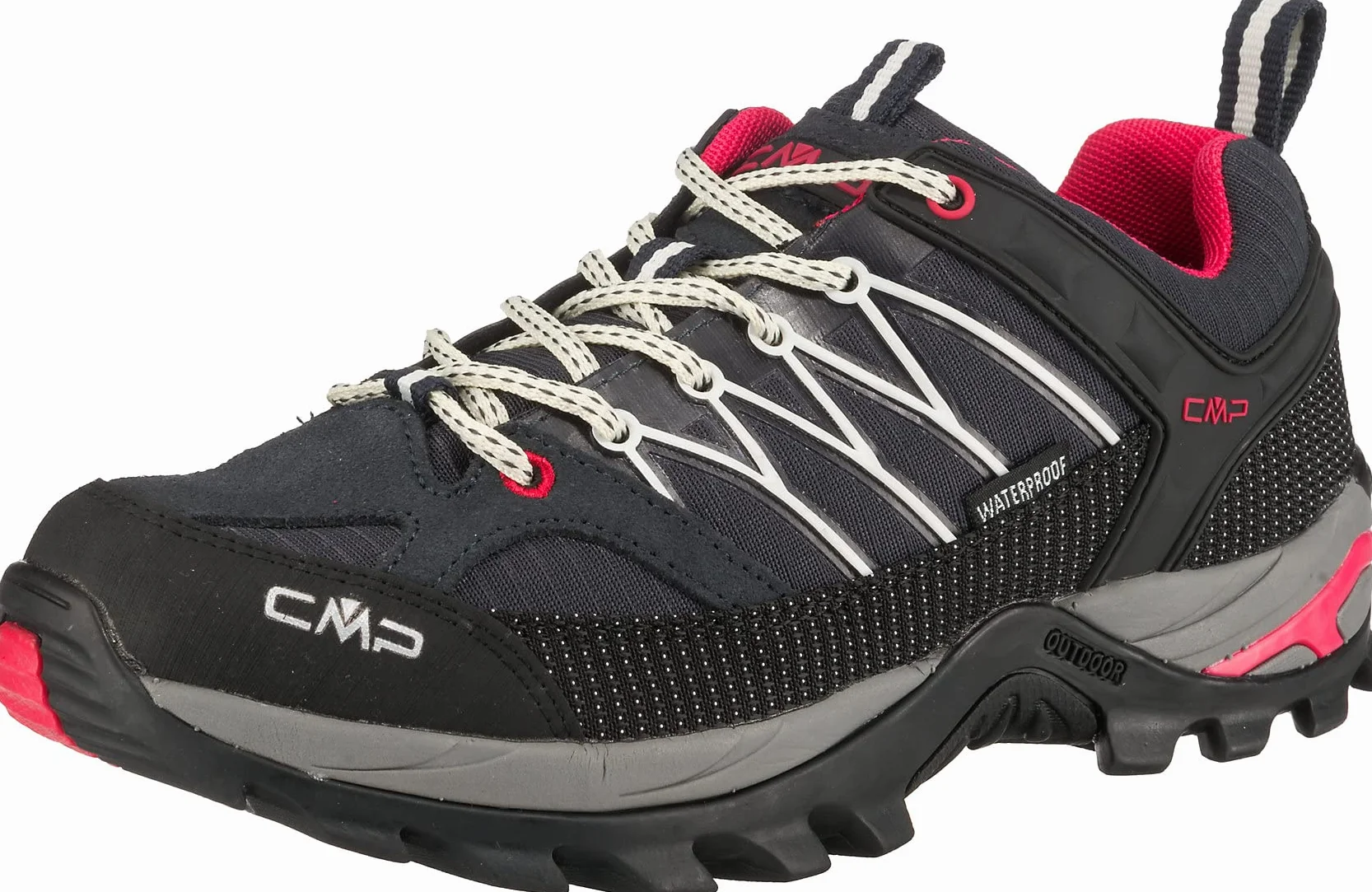 CMP Rigel Low Wmn Shoe Wp półbuty trekkingowe damskie, Antracite Off White, 37 EU