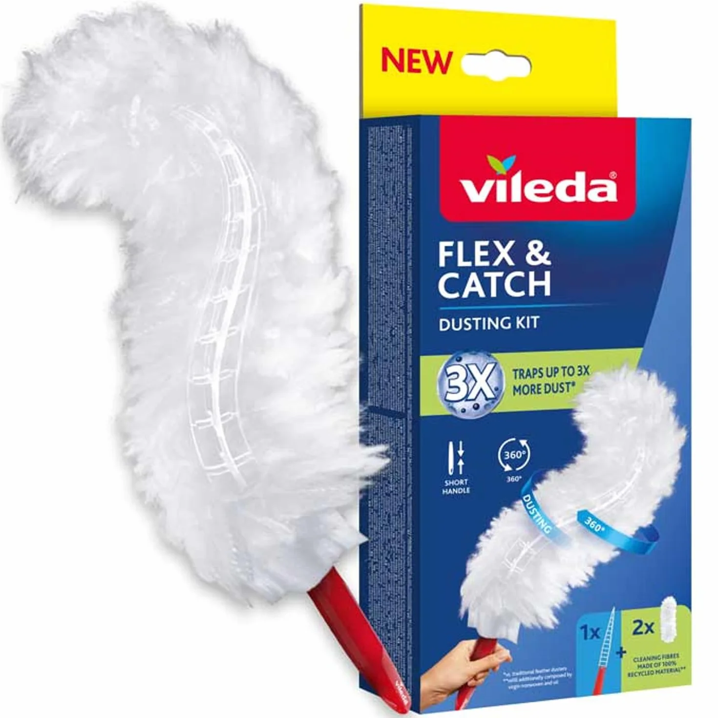 VILEDA FLEX & CATCH środek do usuwania kurzu 360° z 2 zamiennikami