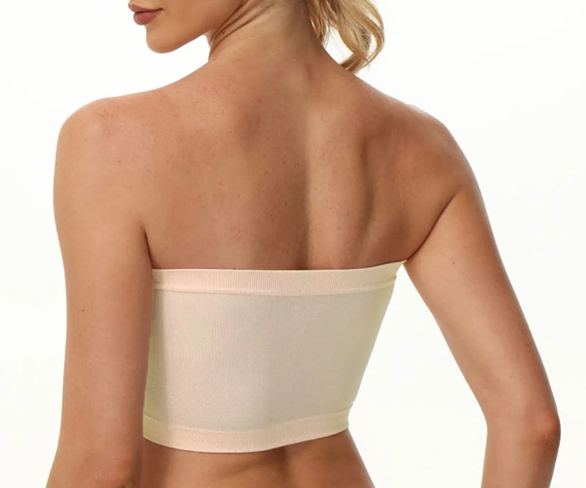 Zestaw damskich biustonoszy Bandeau Top, duże rozmiary, bez ramiączek, push-up, z wkładkami, 3 sztuki w opakowaniu