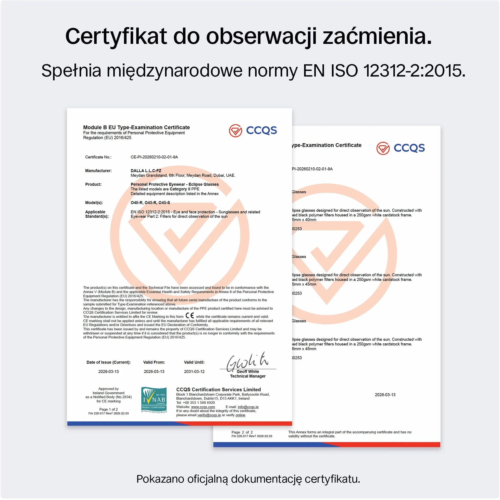 ORRO Okulary do Obserwacji Zaćmienia Słońca 40 mm, Zestaw 2/6/12 szt., Certyfikowana Ochrona Oczu, Testowane zgodnie z EN ISO 12312-2:2015, Oznakowanie CE do Bezpiecznej Obserwacji Słońca