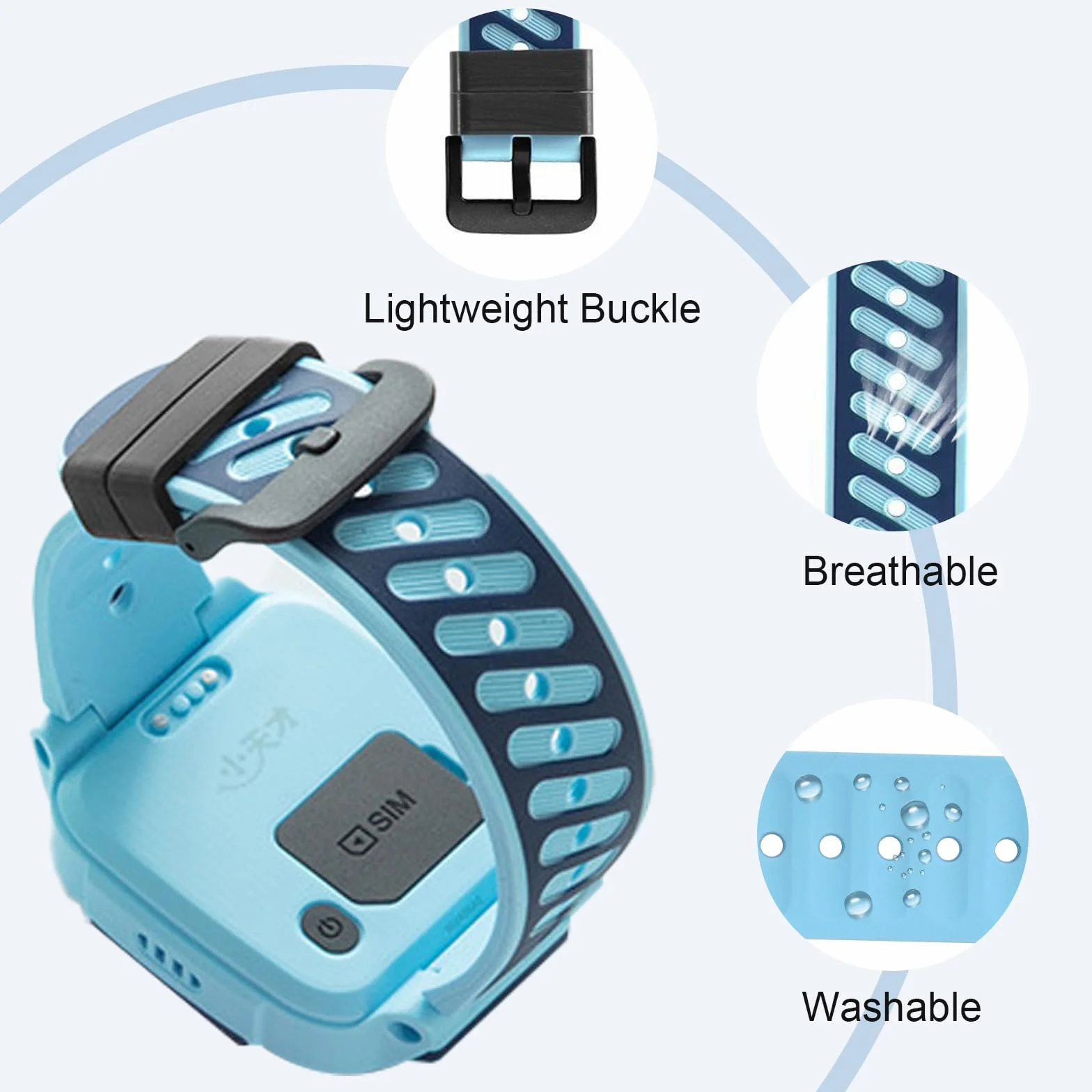 Bransoletka dla dzieci, kompatybilna z Imoo Watch Phone Z7/Z6, dla dziewcząt i chłopców, miękki silikon, wodoszczelna, zapasowy pasek do zegarka Imoo Z1 (bransoletka)