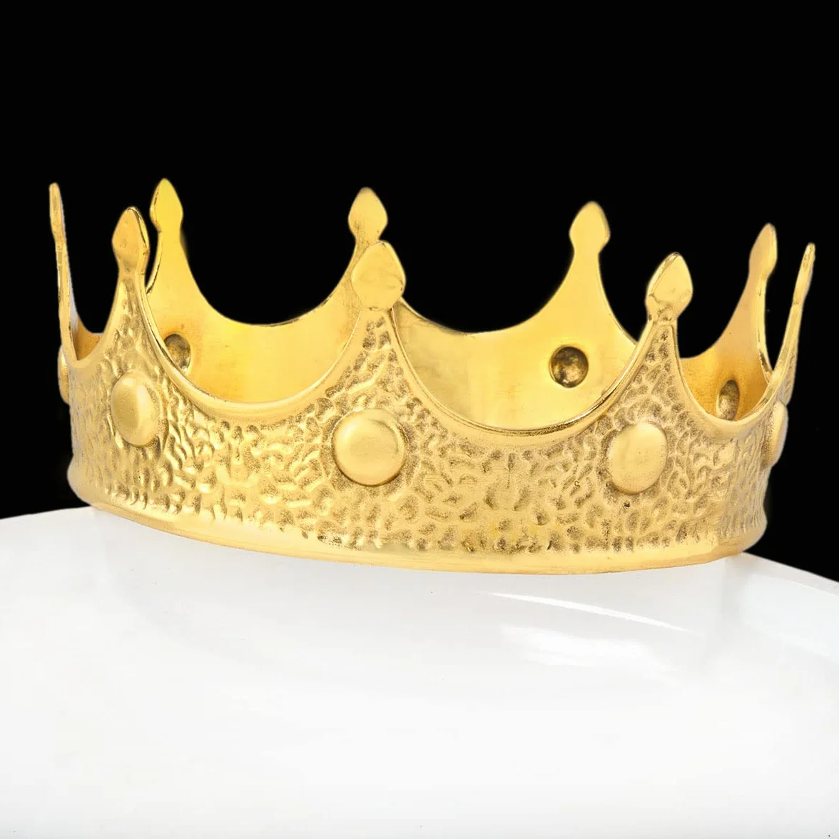 Klasyczna korona króla księcia królowej na przyjęcie urodzinowe, baby shower, ślub, zaręczyny, rekwizyty do budki fotograficznej (S)
