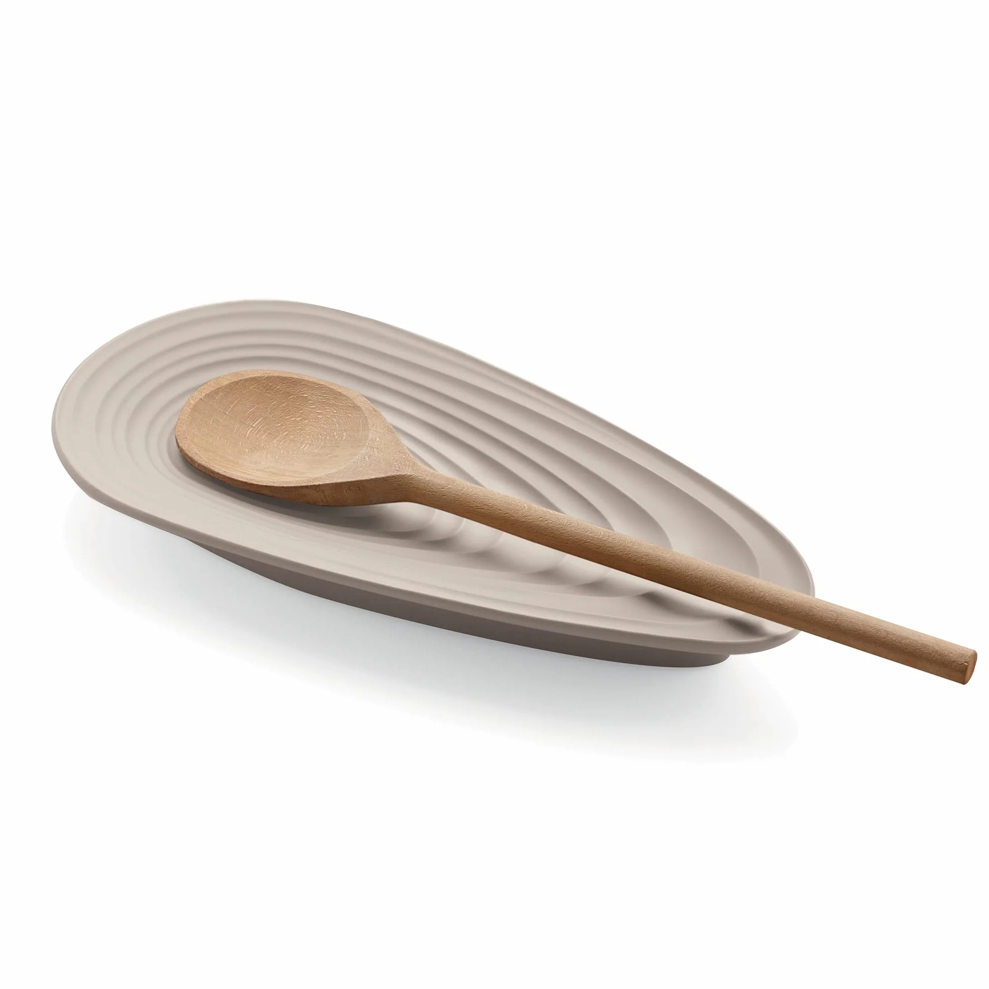 Guzzini Eco-Kitchen KEEP CLEAN podstawka na łyżki sztućce materiał z recyklingu szary matowy 25x12,5x3 cm