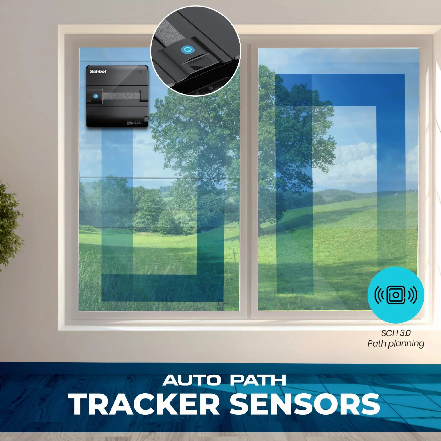 Robot Window Cleaner Wind X3 Schwarz
