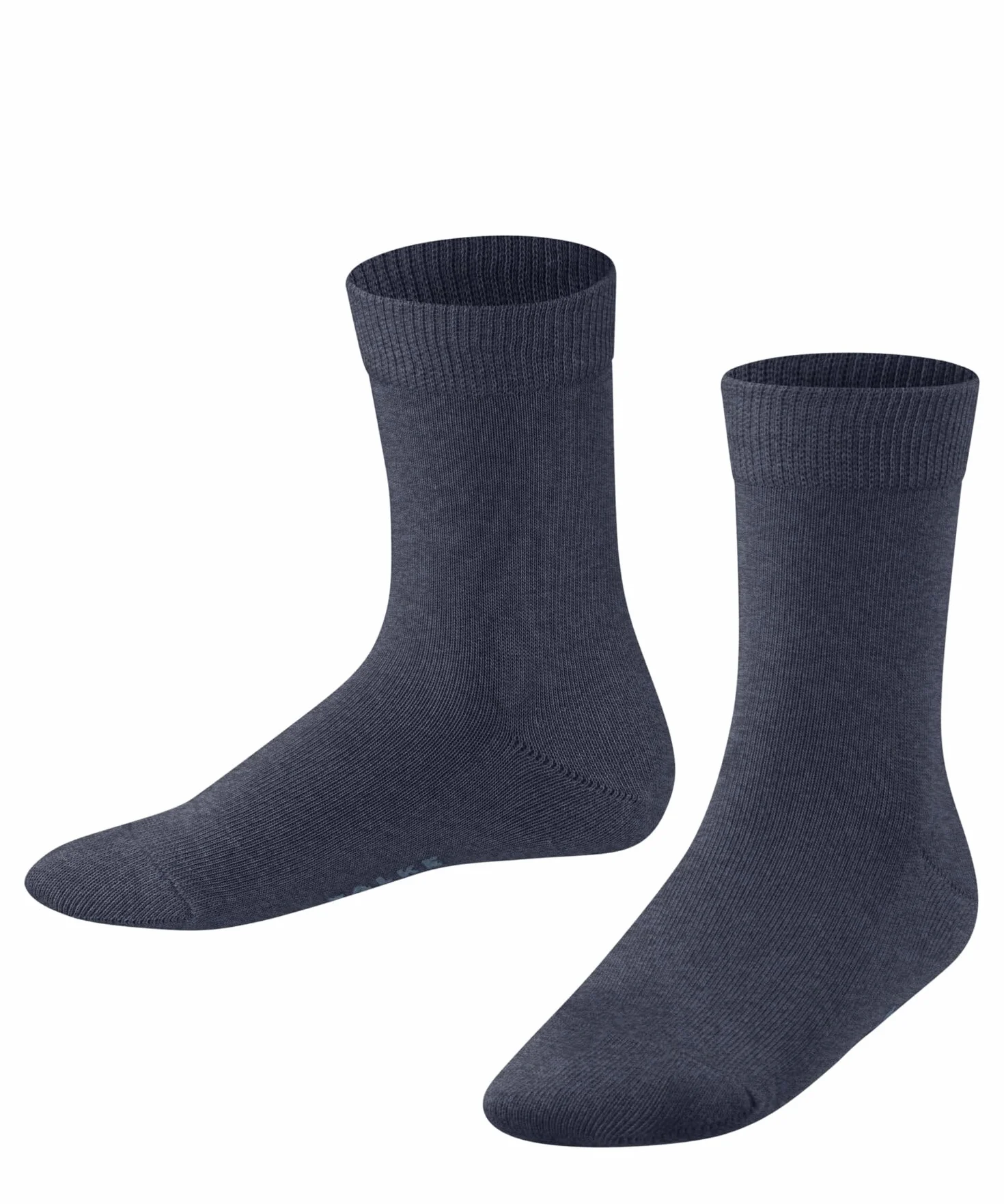 FALKE Uniseks - dzieci Skarpety Family K So bawełna jednokolorowe 1 Para, Niebieski Dark Blue Melange 6688, 31-34
