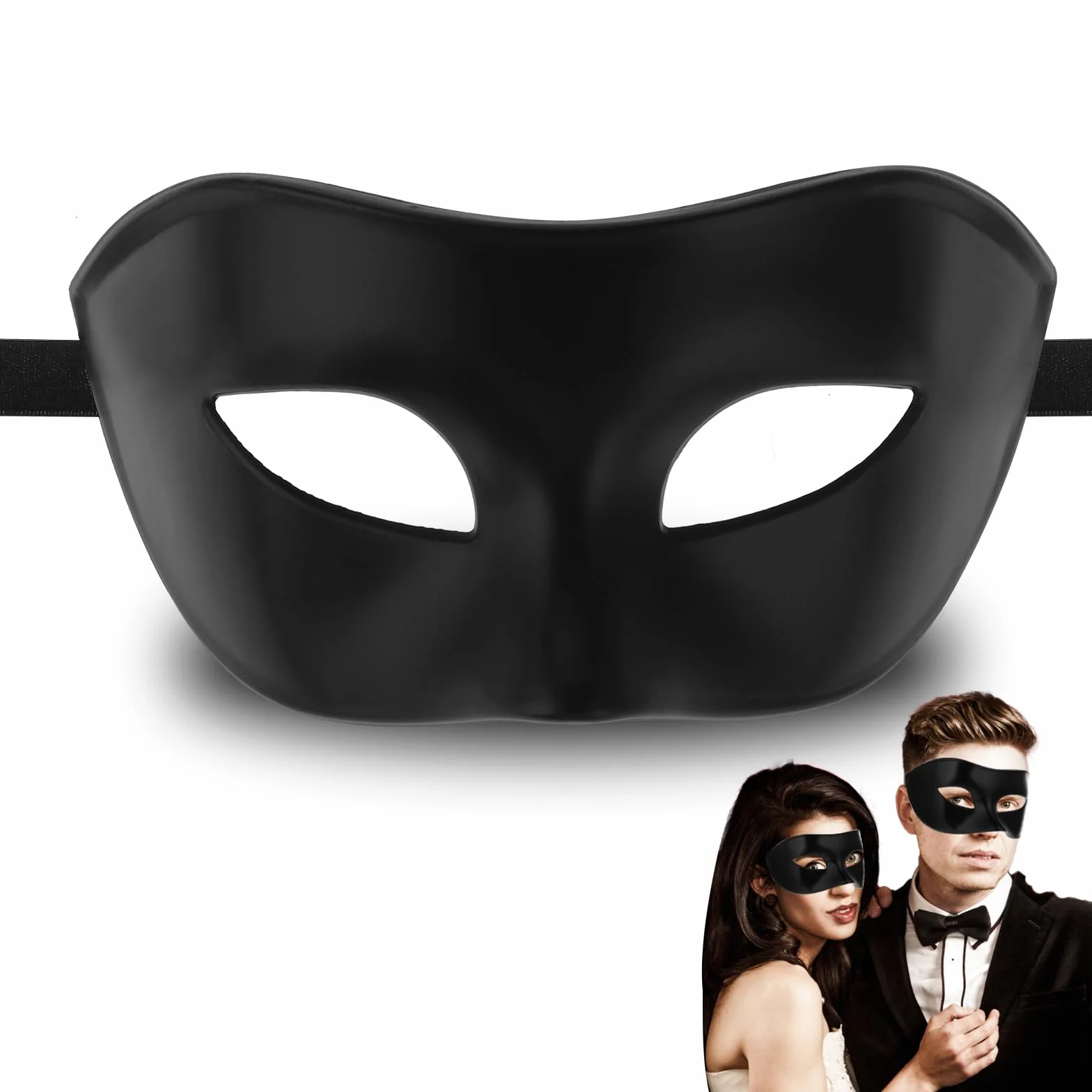 Gjinxi Czarna maska wenecka, maskarada, damska, elegancka męska maska, kostium ze wzorem retro, klasyczny styl , na bal kostiumowy, Halloween, imprezę, bal maskowy