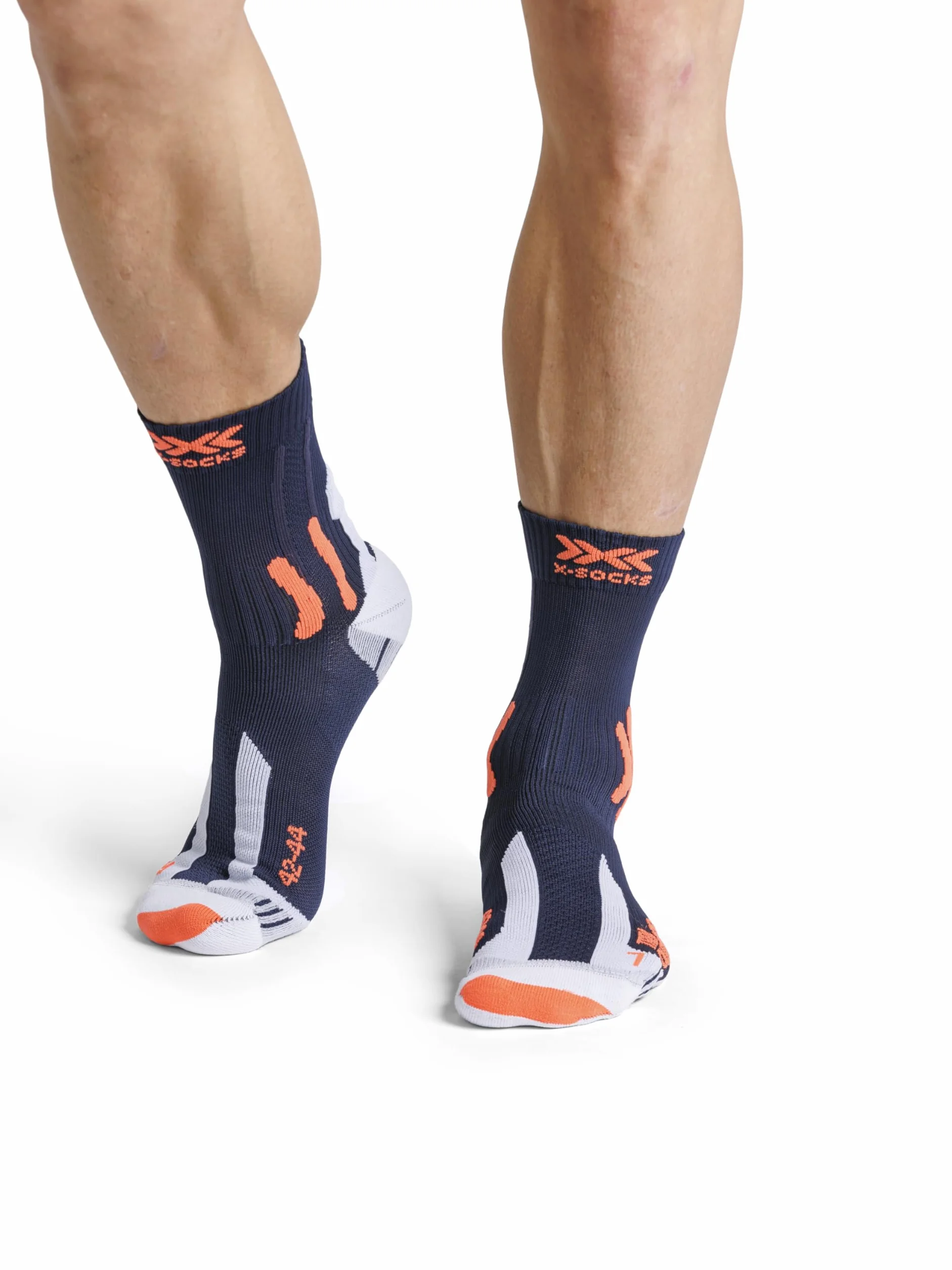 X-Socks Trek Outdoor 4.0 - skarpety trekkingowe dla mężczyzn i kobiet, zwiększony komfort i ochrona podczas aktywności na świeżym powietrzu - Opal Black/Dolomite Grey Melange, 39-41