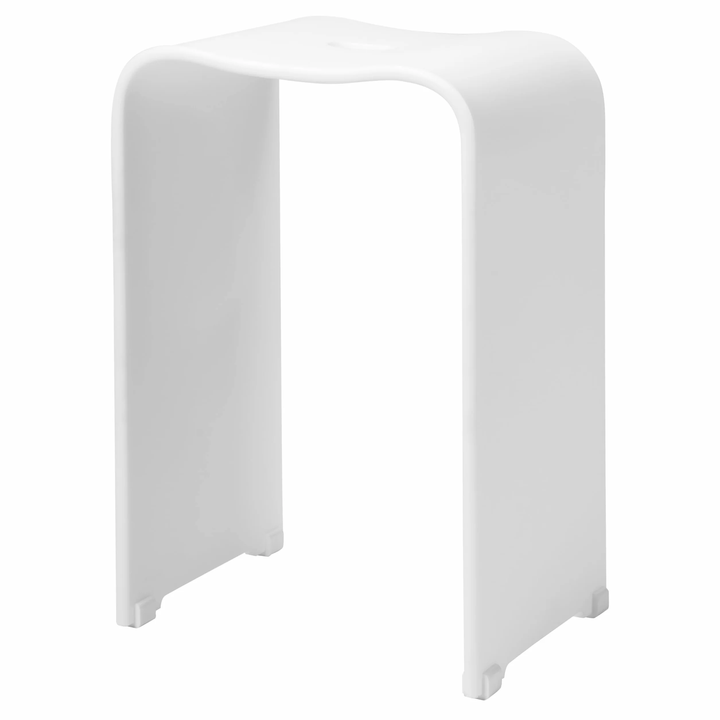Bremermann Taboret łazienkowy z akrylu 33x27,5x48 cm biały-mat