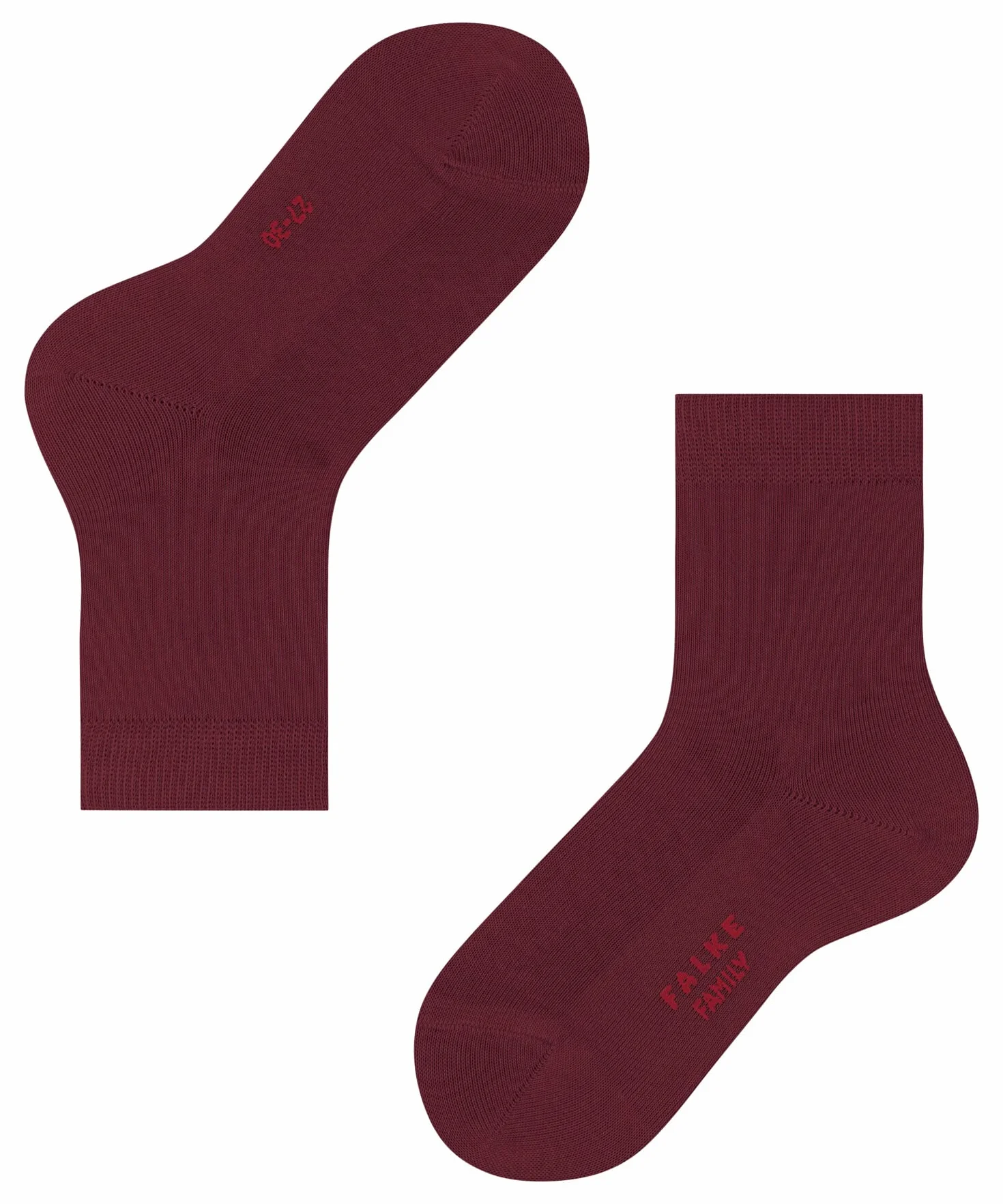 FALKE Uniseks - dzieci Skarpety Family K So bawełna jednokolorowe 1 Para, Czerwony Ruby 8830, 31-34