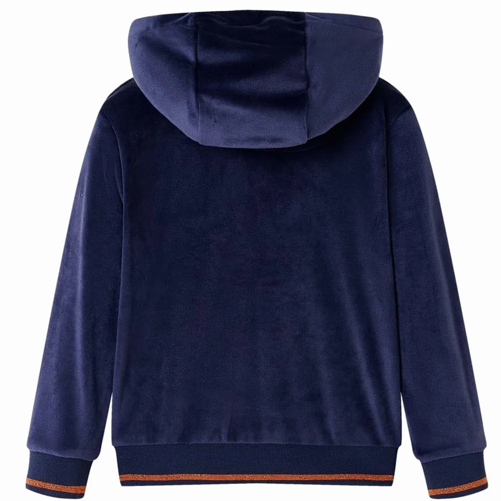 Bluza dziecięca z kapturem, granatowa, 104, dziecięca bluza rozpinana, bluza z kapturem dla dziecka, bluza dziewczęca, rozpinana bluza dla dziecka