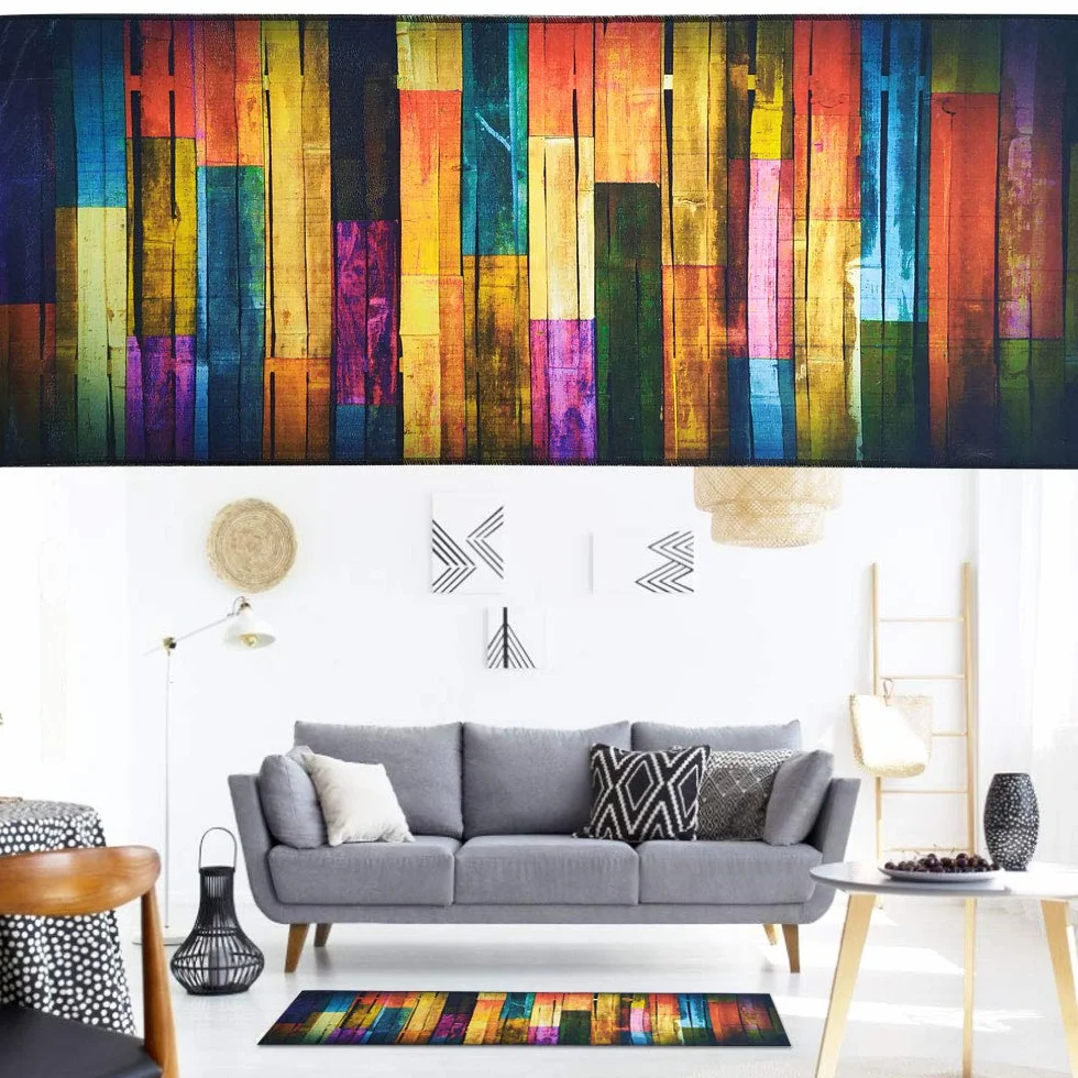 Antypoślizgowa mata łazienkowa, flanelowy chodnik do przedpokoju, chodnik kuchenny, dywan, chłonny dywanik łazienkowy, boho, do ochrony podłogi, sypialni, korytarza, korytarza, na zewnątrz,