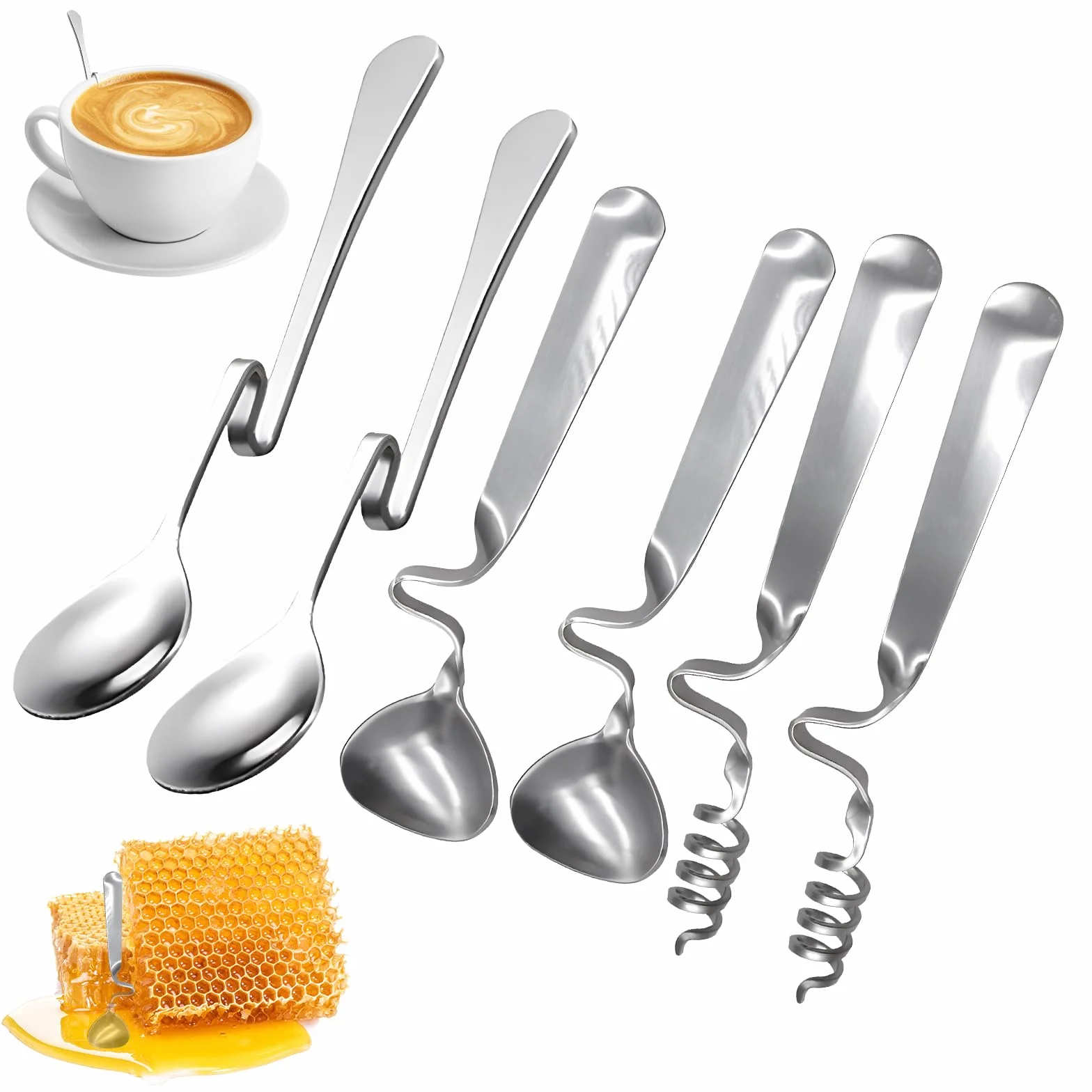 Łyżki do dżemu ze stali nierdzewnej 6 sztuk