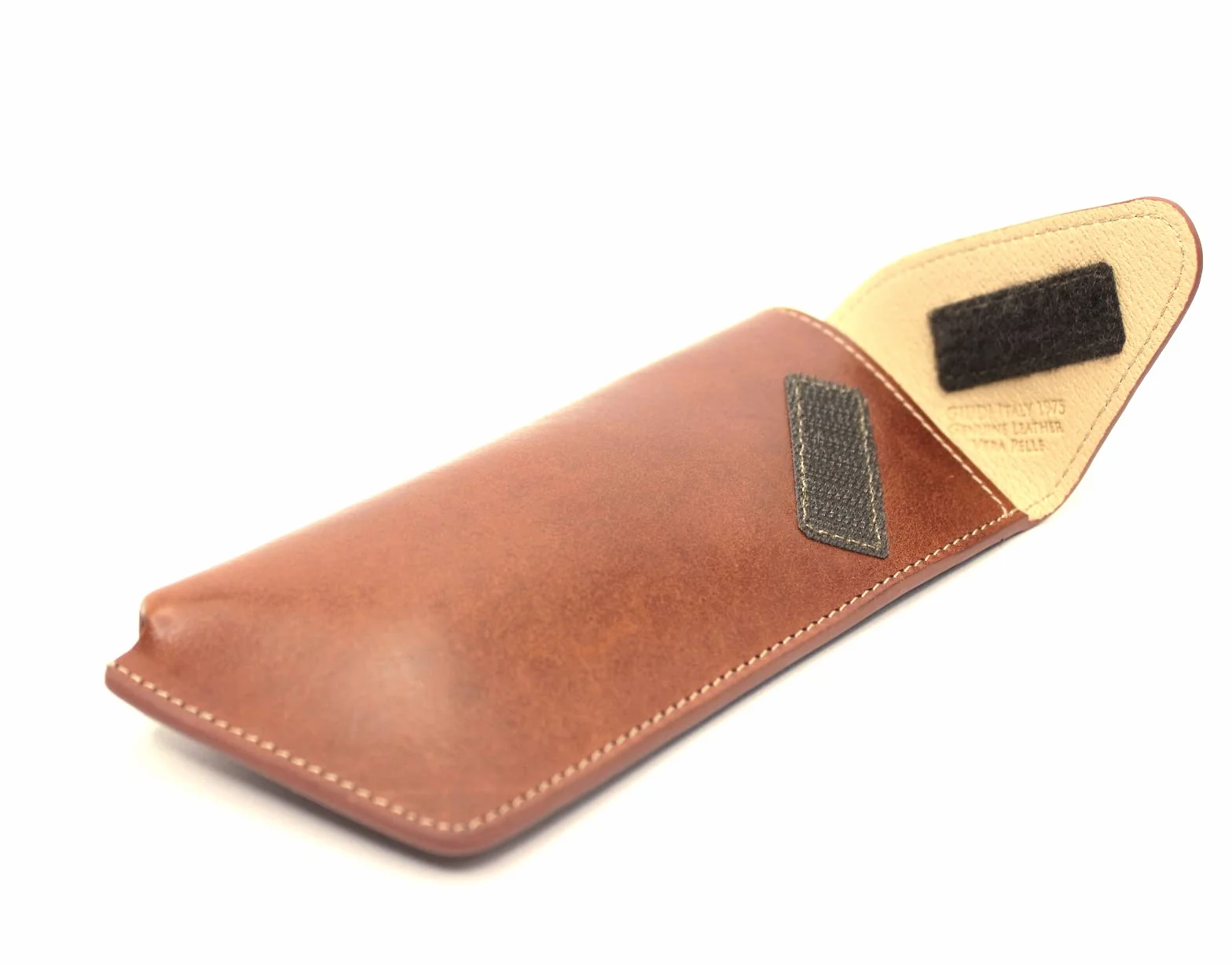 Generisch GIUDI ® etui na okulary, skóra, koniak, 19x10x2,5