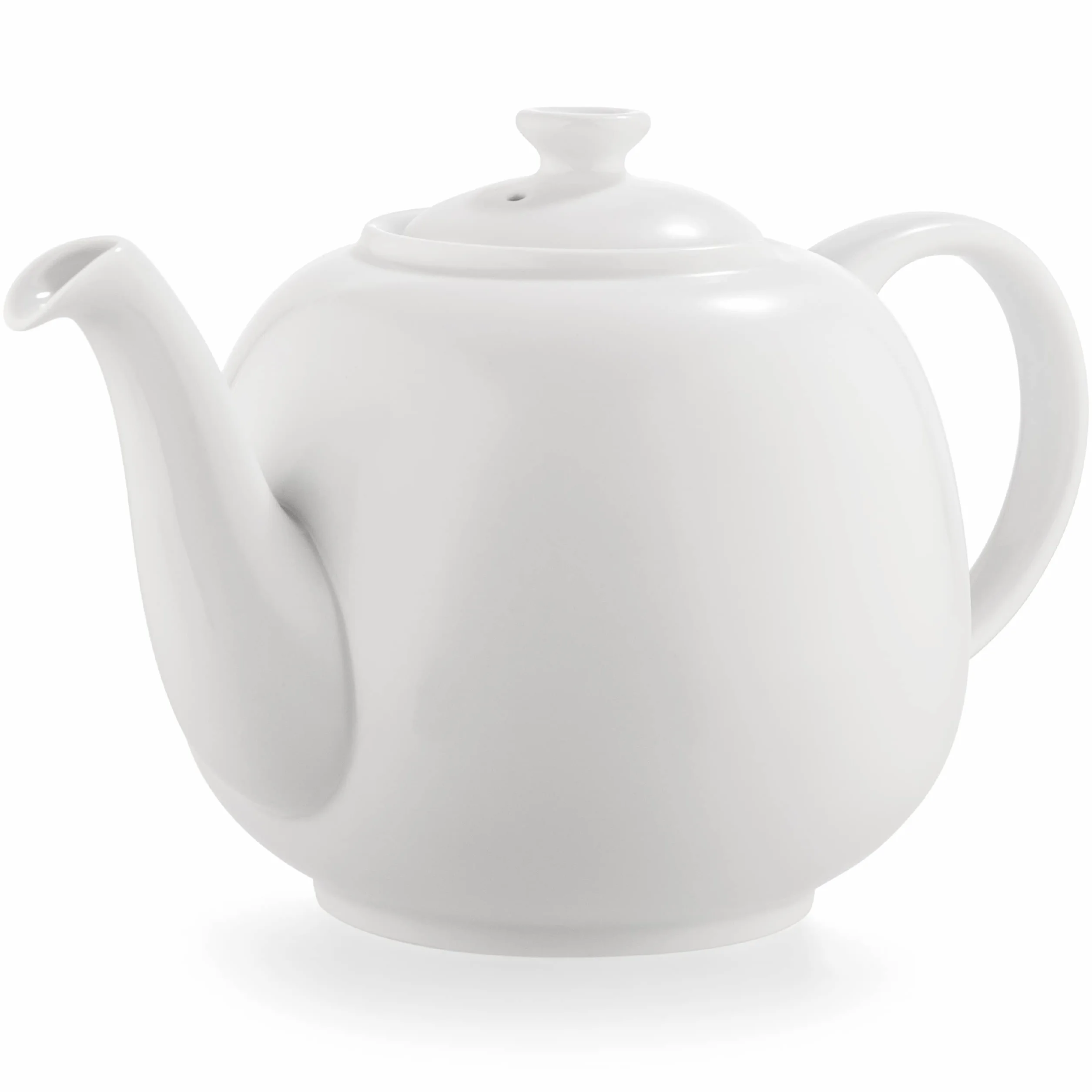 Dzbanek do Herbaty z Zaparzaczem 1,1 L Porcelany z Filtrem Stal Nierdzewna 800 ml Biały SWANSEA