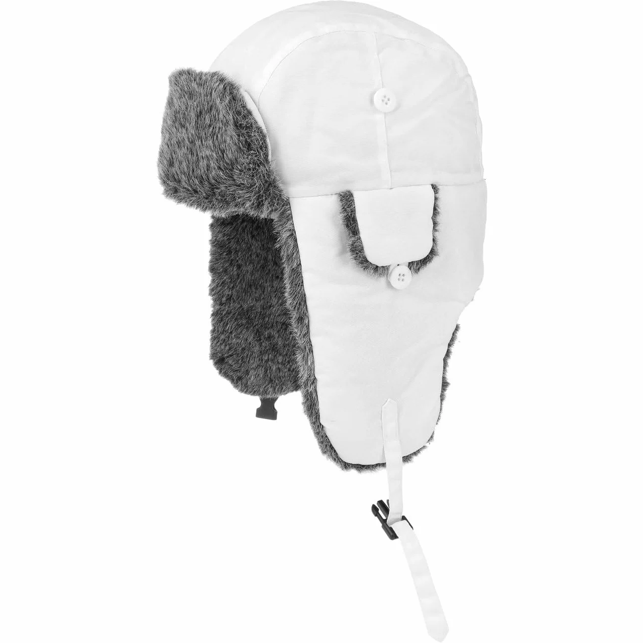 Eco Polar Lapeer czapka lotnicza dla kobiet/mężczyzn – czapka pilotka, odporna na działanie wody (z powłoką teflonową) – męska lapeer z nausznikami – czapka futrzana (sztuczne futro) –