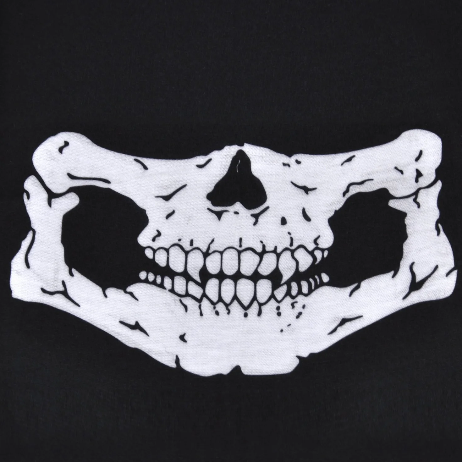 TRIXES Bandana z czaszką Multiway dla mężczyzn i kobiet - osłona ochronna na twarz - ocieplacz na szyję - motocykl deskorolka paintball sport - akcesoria na Halloween, Czarny, Rozmiar uniwersalny