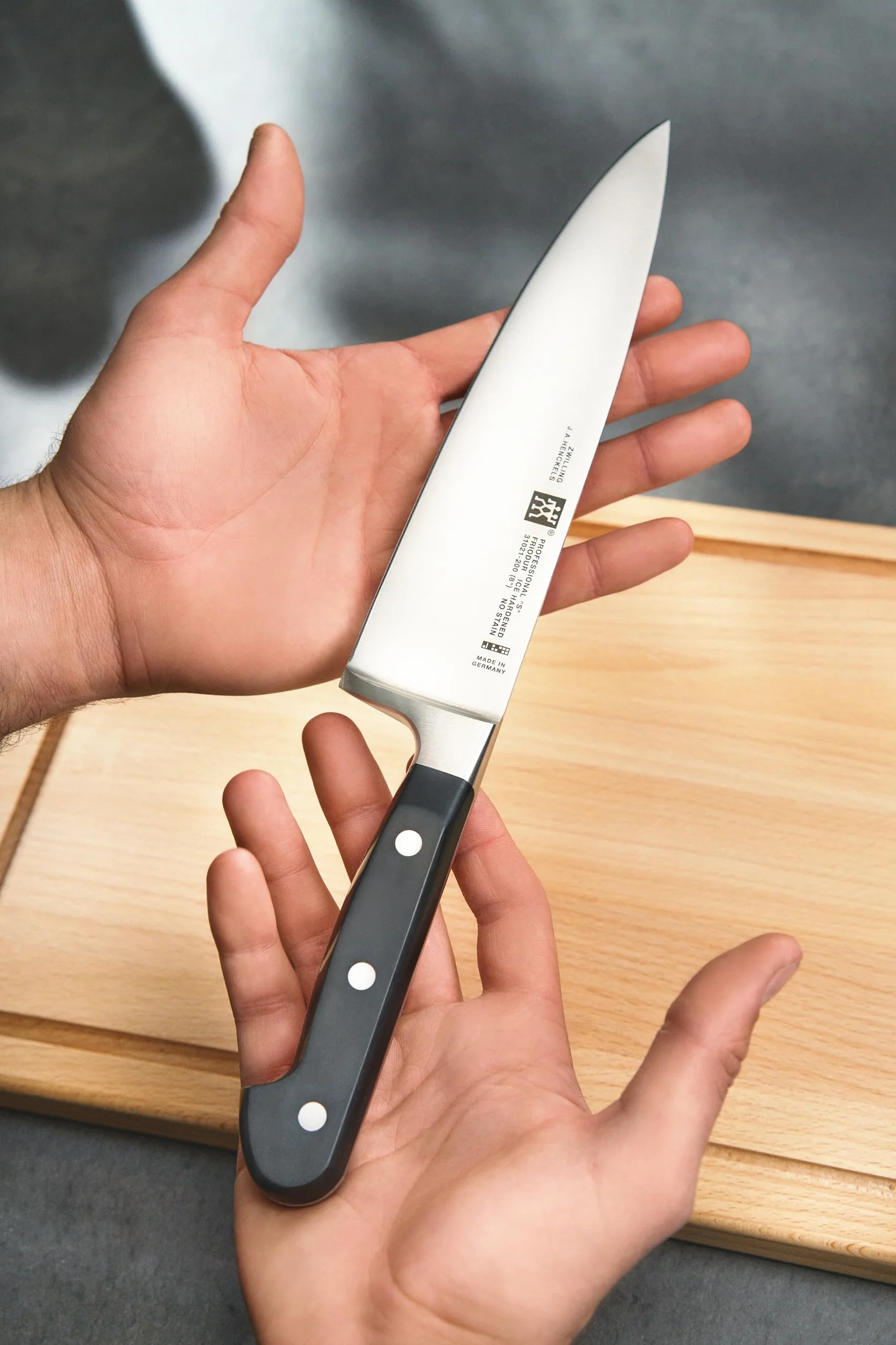 ZWILLING Professional S Messer-Set 3-tlg., Kochmesser, Fleischmesser, Spickmesser, Rostfreier Spezialstahl