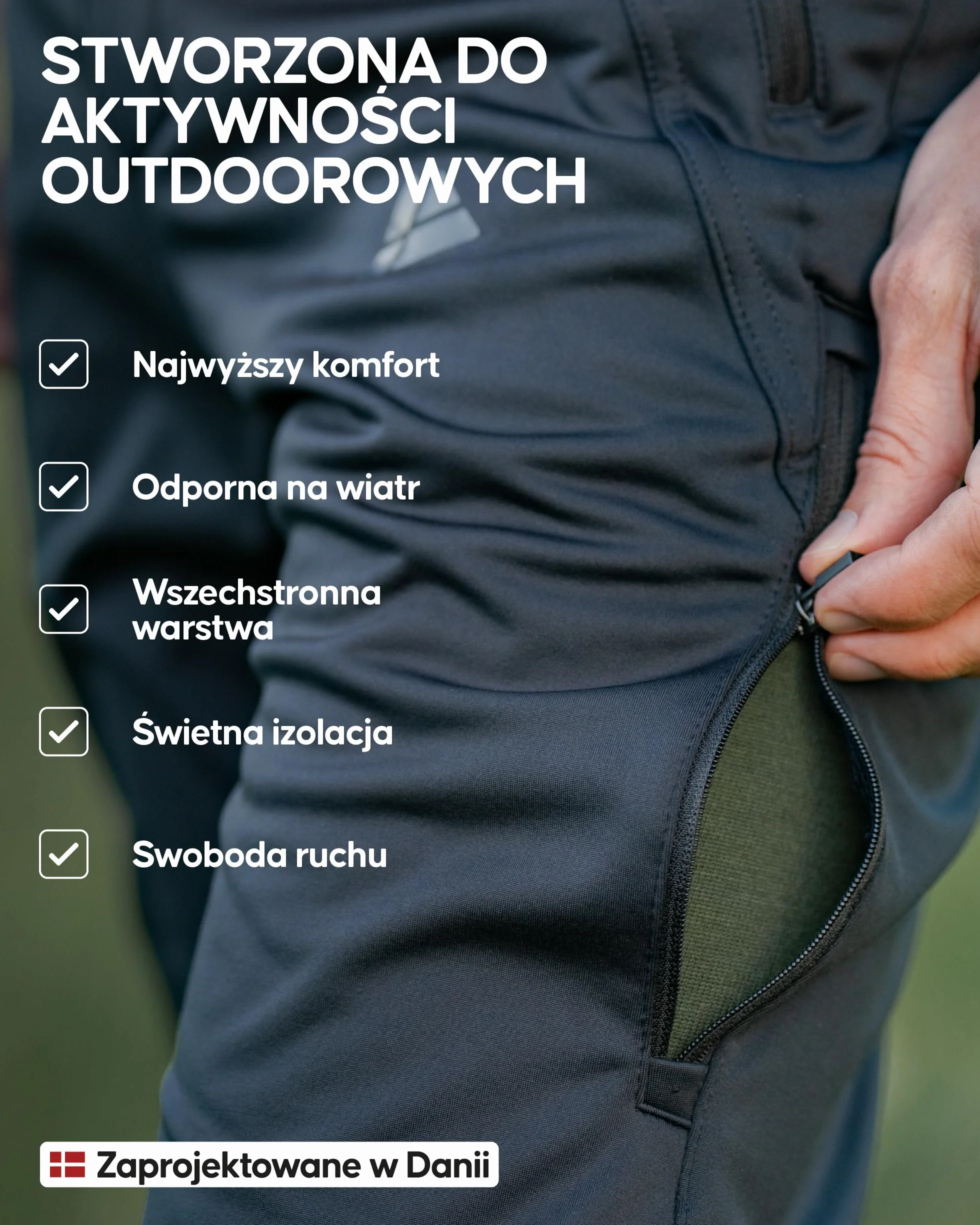 DANISH ENDURANCE Spodnie Trekkingowe Męskie, Softshell z Podszewką z Polaru, Wiatroszczelne, Wielowarstwowe, Wodoodporne, Turystyczne, Outdoorowe