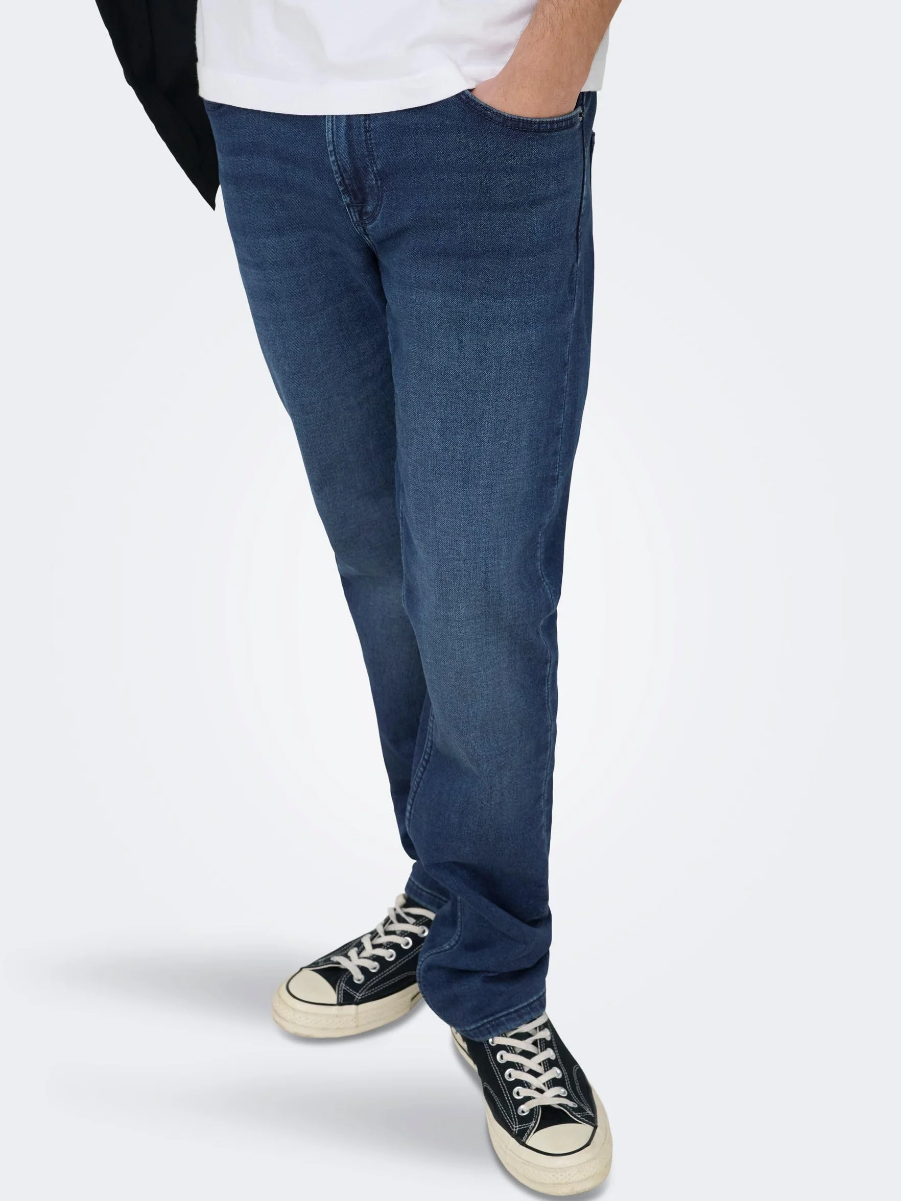 Only & Sons Onsloom Dark Blue Sweat Pk 3631 Noos - Jeansy slim Mężczyźni