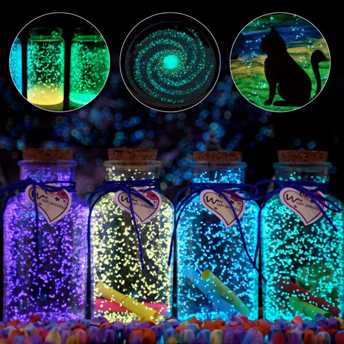 Kolorowy świecący piasek żwir fluorescencyjny kamienie dekoracyjne do akwarium ogrodnictwa 6000 szt.