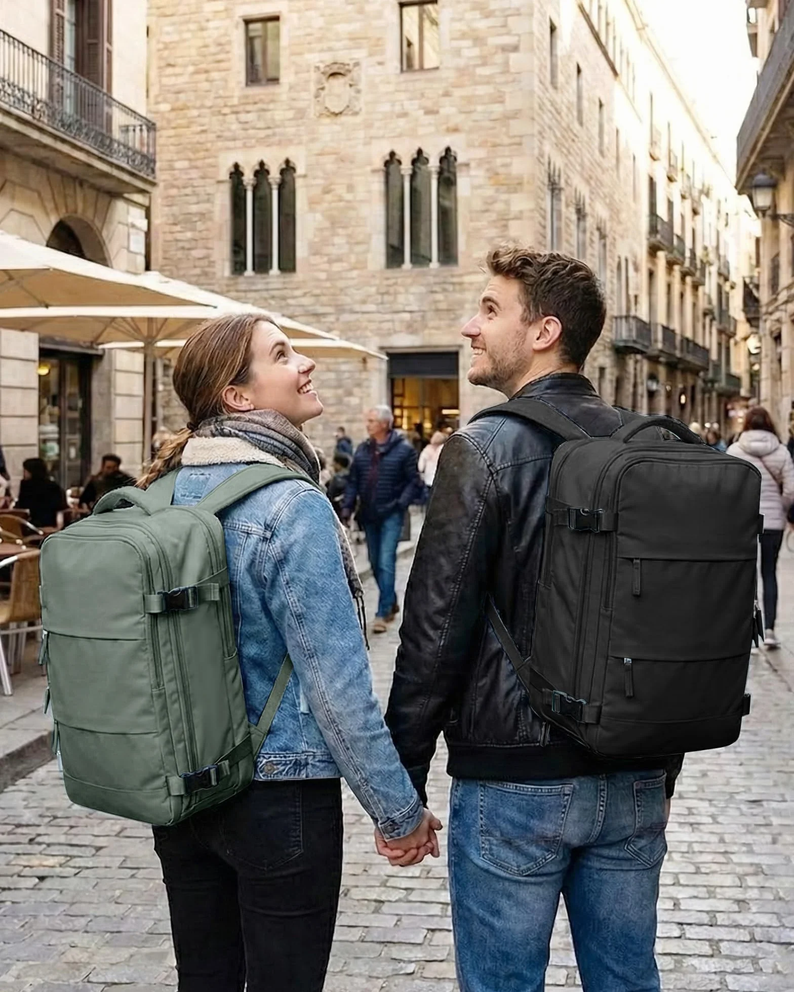 SZLX Duży Plecak Podróżny dla Kobiet, Ryanair 40x30x20 Plecak Wizz Air Cabin Bag Plecak Wodoodporny Plecak Biznesowy na Laptopa Podróżny dla Mężczyzn Bagaż Podręczny samolotowy z przegrodą na buty