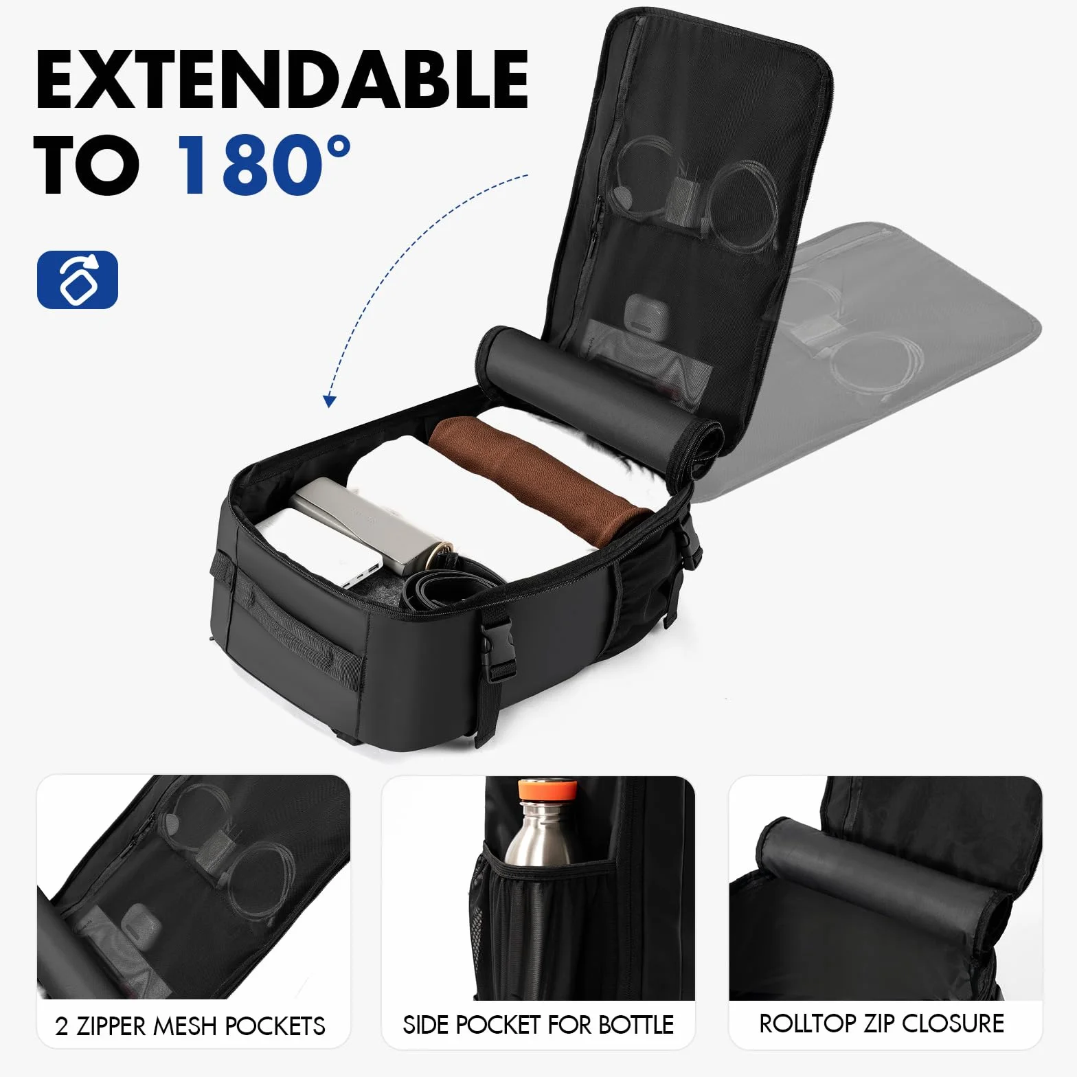 Plecak podróżny, bagaż podręczny do samolotu, wodoszczelny, na laptopa, torba podróżna, na podróż biznesową, do pracy, na urlop, 20 l, 28 l, 40 l