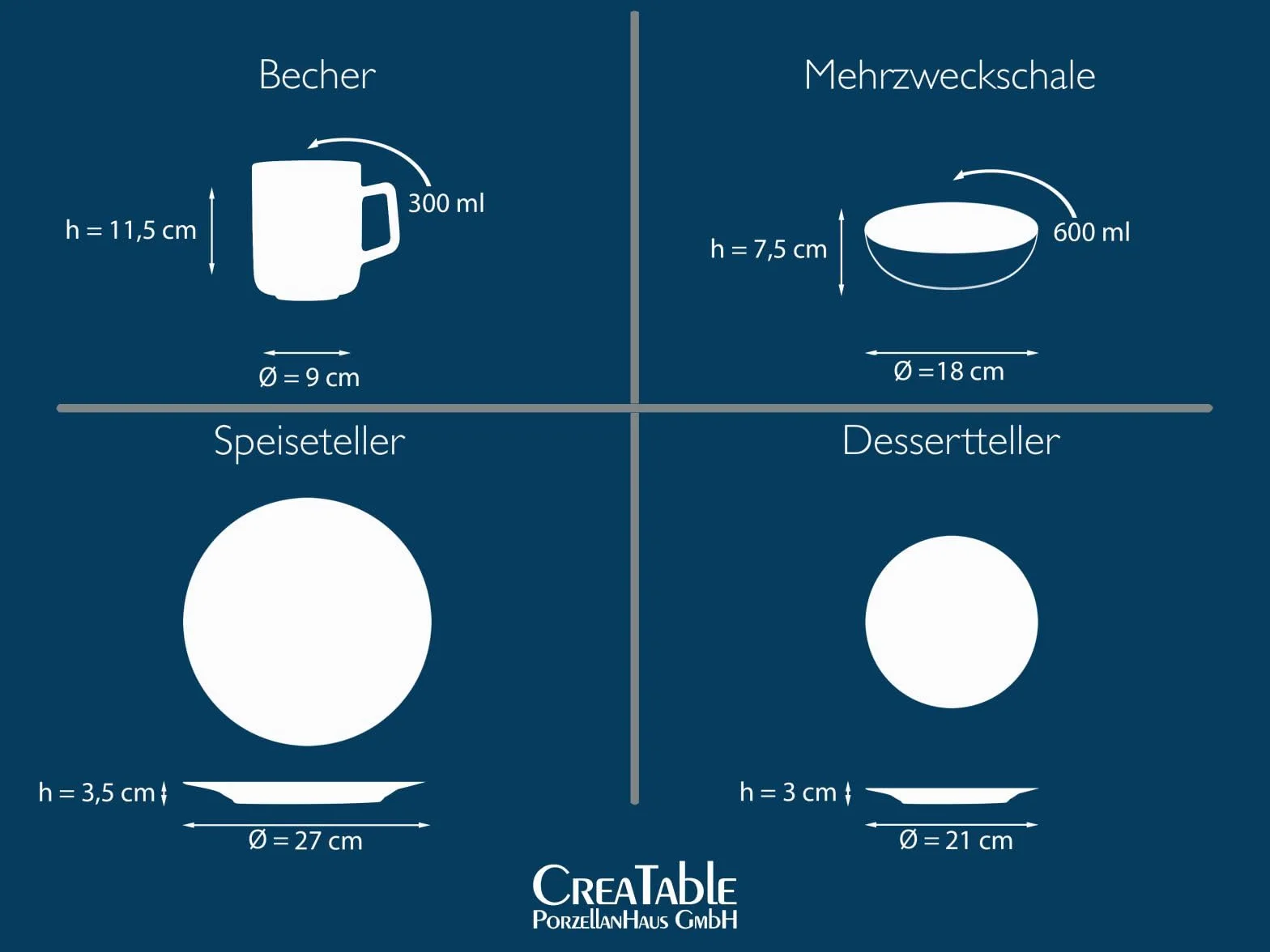 CreaTable, 23629, seria BALI – reaktywne szkliwa, 16-częściowy zestaw naczyń, serwis kombi z kamionki, nadaje się do mycia w zmywarce i używania w kuchence mikrofalowej, wysokiej jakości produkcja