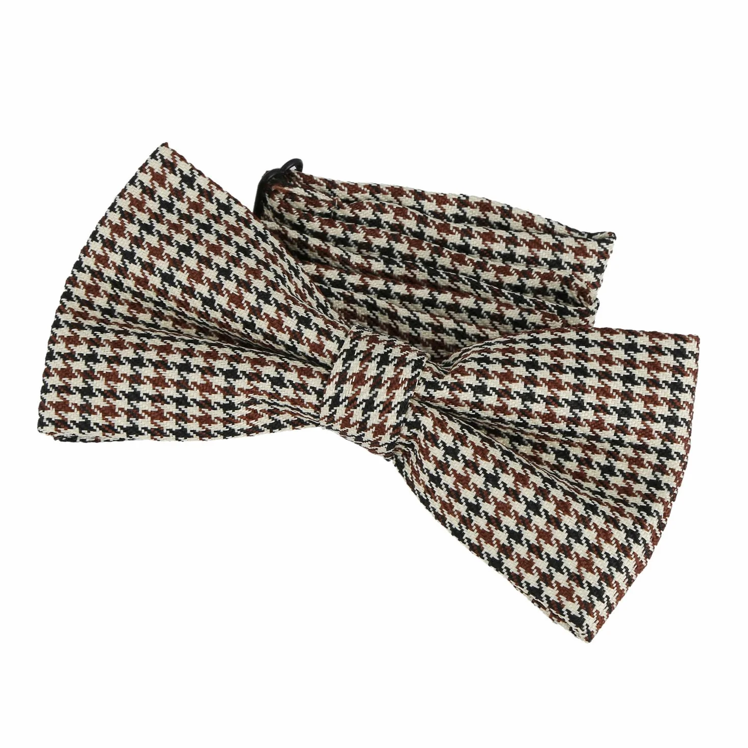 DonDon Elegancka mucha w kratę zapinana na haczyk - już zawiązana i regulowana