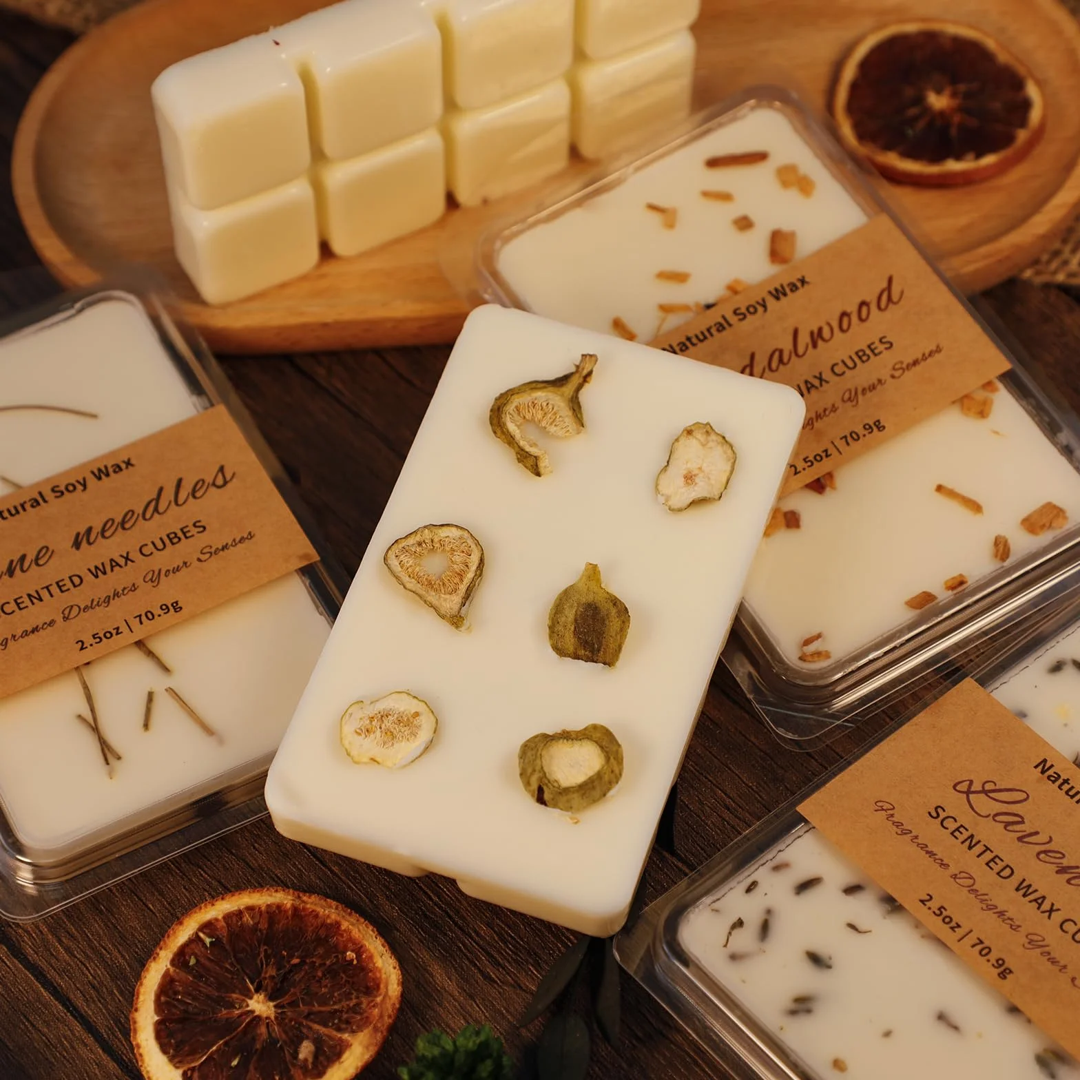 SCENTORINI Wosk zapachowy sojowy 3 aromaty śródziemnomorskie figi drzewo sandałowe