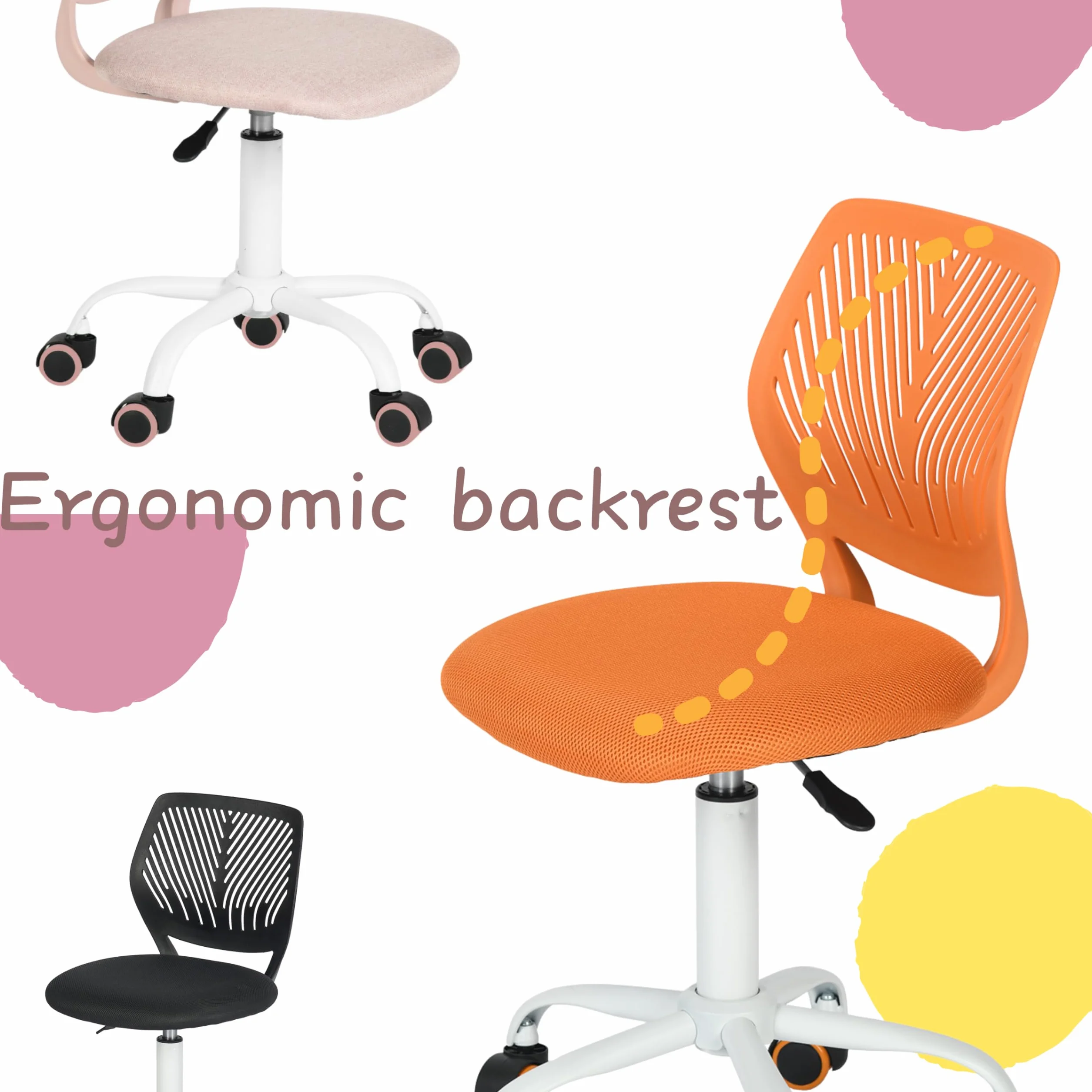 FurnitureR Krzesło gamingowe dla dzieci, krzesło biurowe, krzesło dla graczy, ergonomiczne, nowoczesne wzornictwo, bez rękawów, regulacja wysokości siedziska, gumowe kółka, zielone