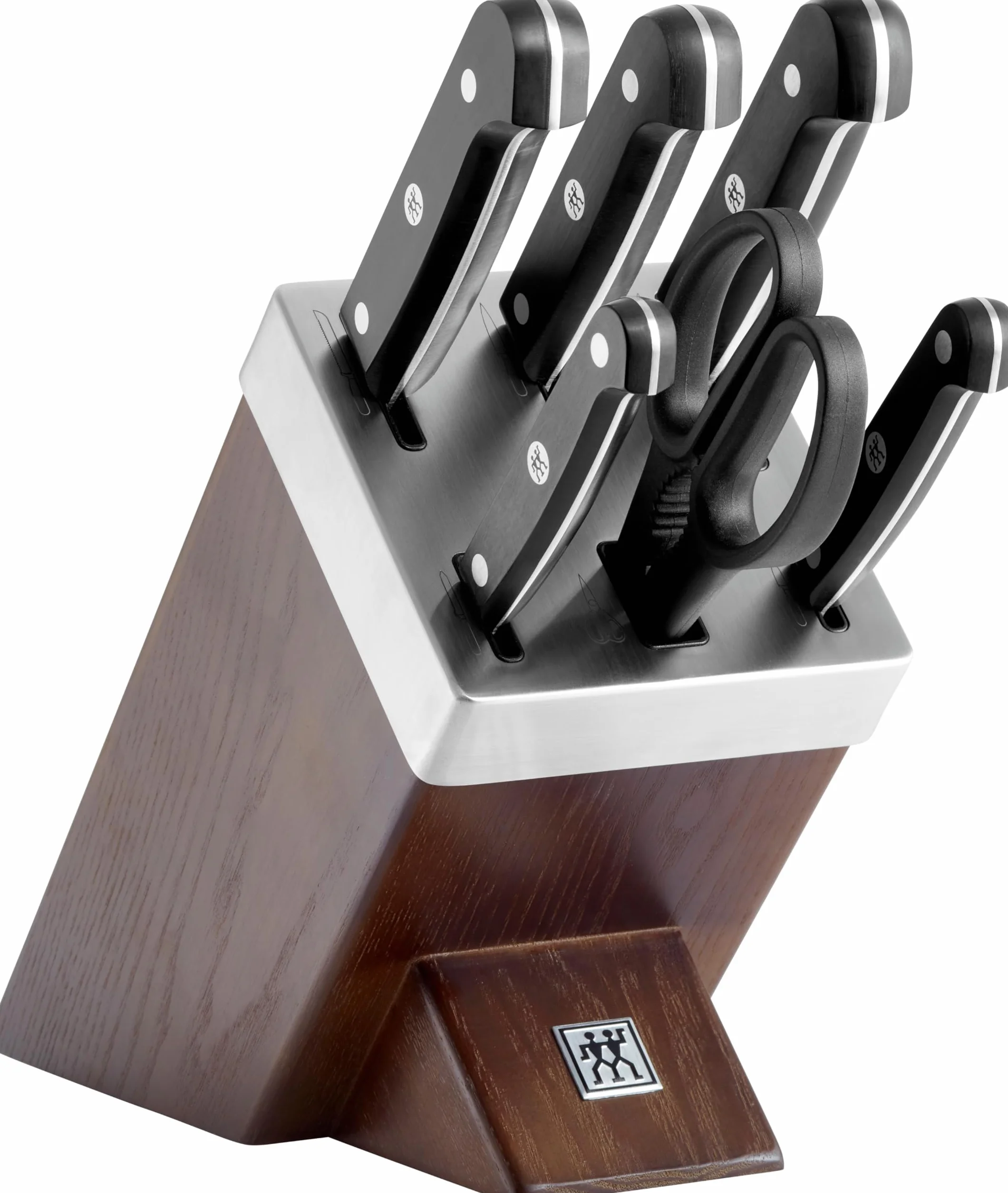 ZWILLING Selbstschärfender Messerblock 7-tlg. Holzblock Gourmet Rostfreier Stahl